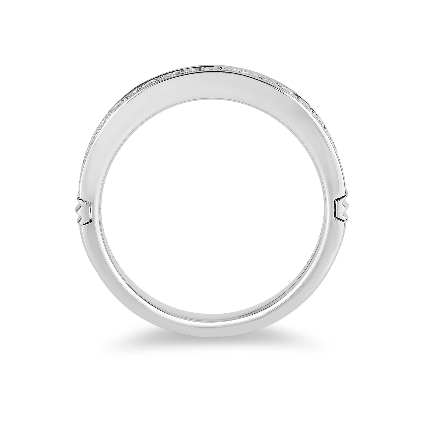 Enchanted Disney Fine Jewelry 14K White Gold 1/5 CTTW Majestic Princess Anniversary Band - Image 3