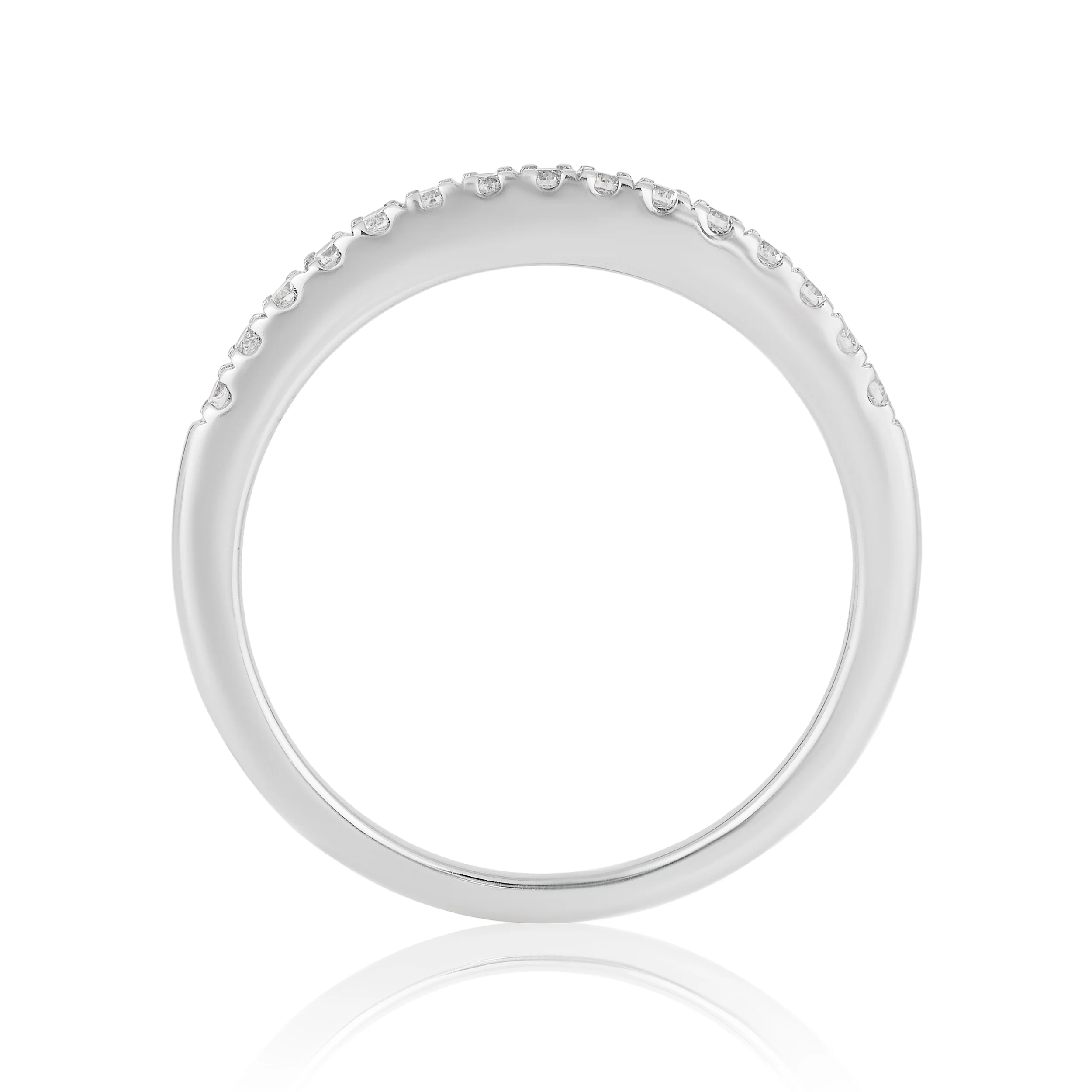 Enchanted Disney Fine Jewelry 14K White Gold and Rose Gold with 1/2 CTTW Ariel Shell Bridal Set - Image 5