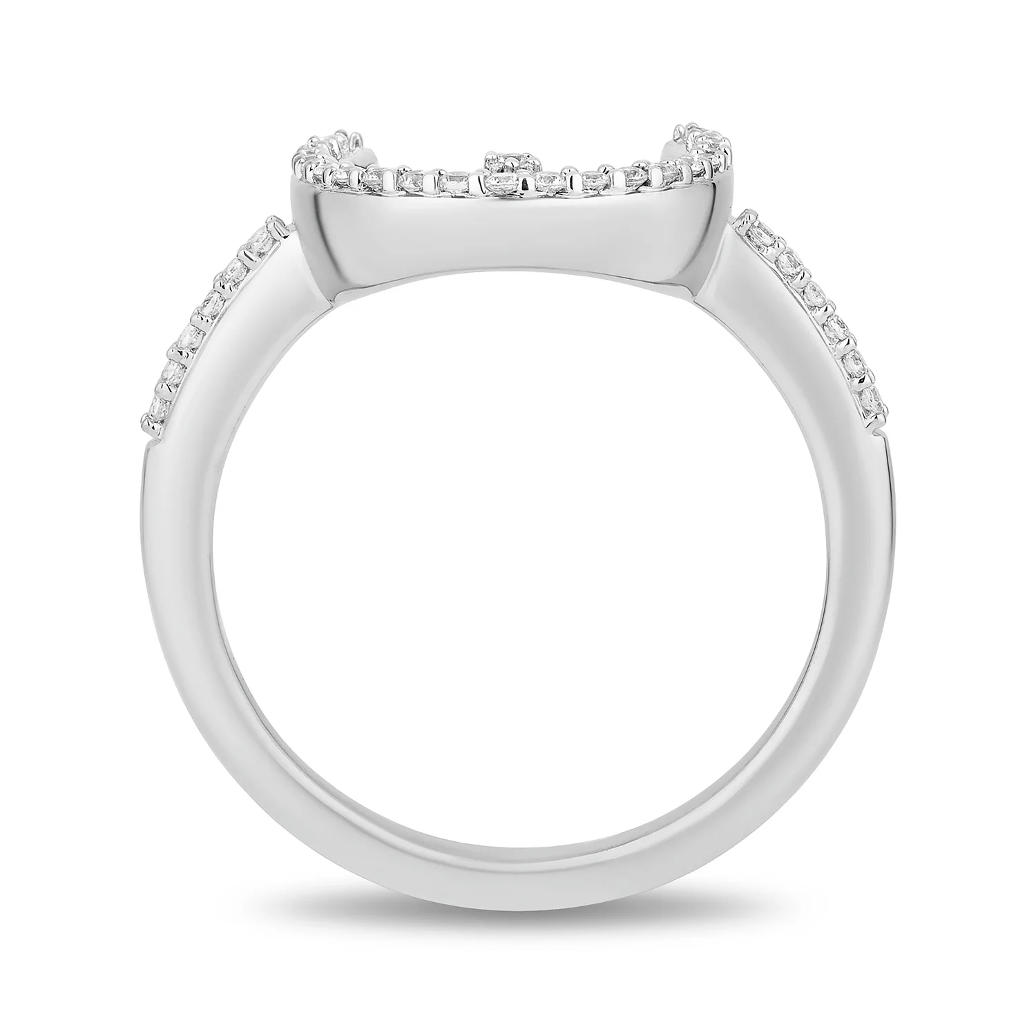 Enchanted Disney Fine Jewelry  Black Rhodium Over Sterling Silver and 10K Yellow Gold with 1/6 CTTW Diamonds and Swiss Blue Topaz Jasmine Moon with Star Ring - Image 3