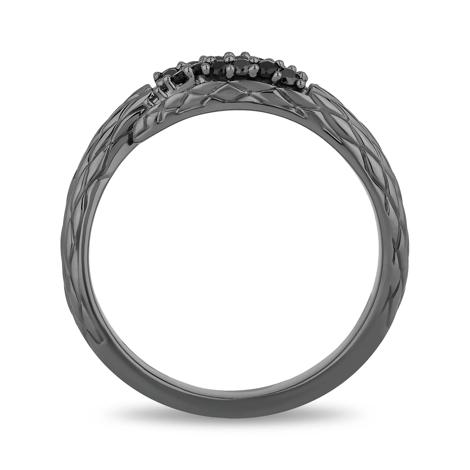 Enchanted Disney Fine Jewelry Black Rhodium over Sterling Silver with 1/5 CTTW Diamonds Maleficent Ring - Image 3