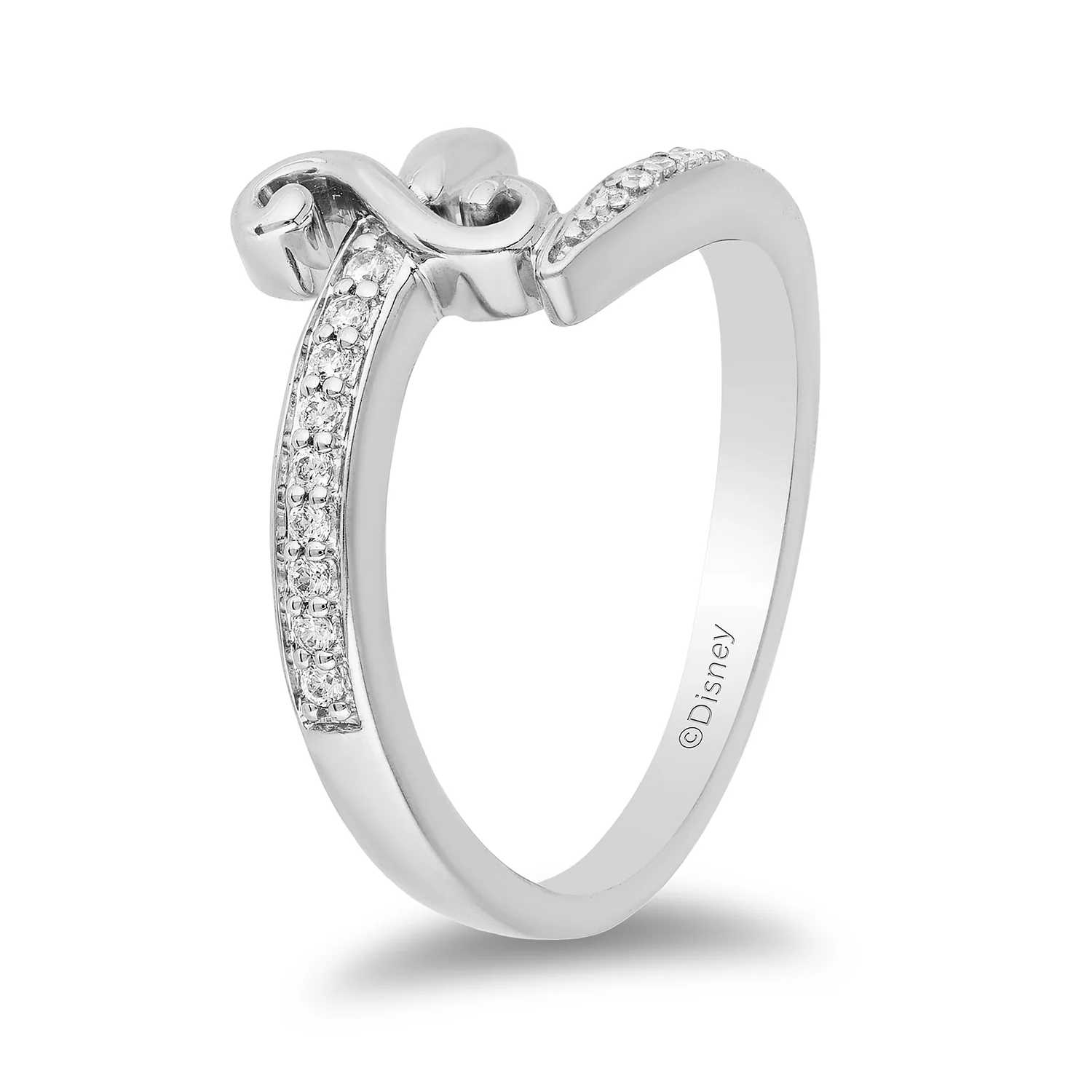 Enchanted Disney Fine Jewelry Sterling Silver 1/8 CTTW Snow White Evil Queen Ring - Image 5