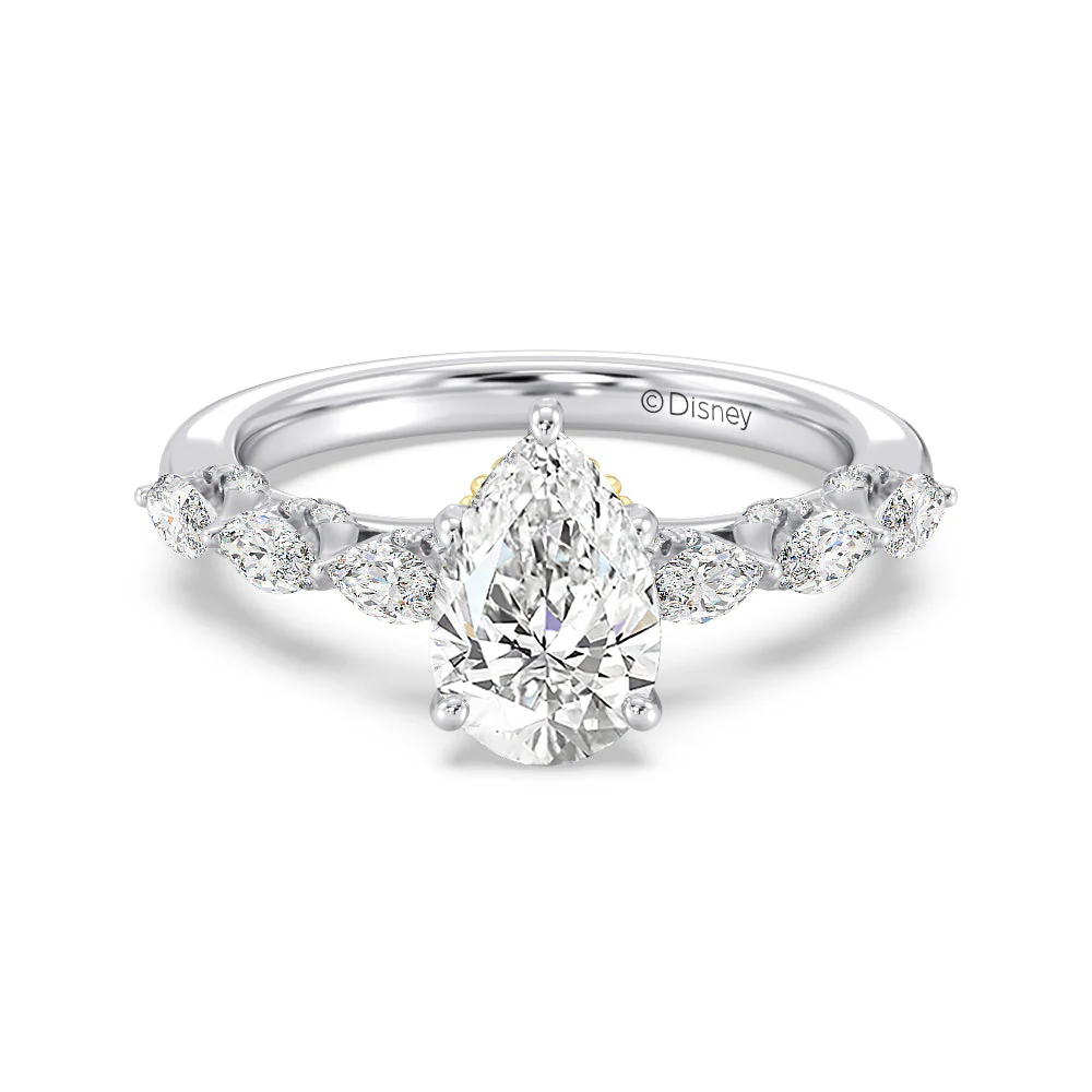 Enchanted Star Lab Grown Diamond 14K Gold Ariel Seashell Engagement Ring - Image 17