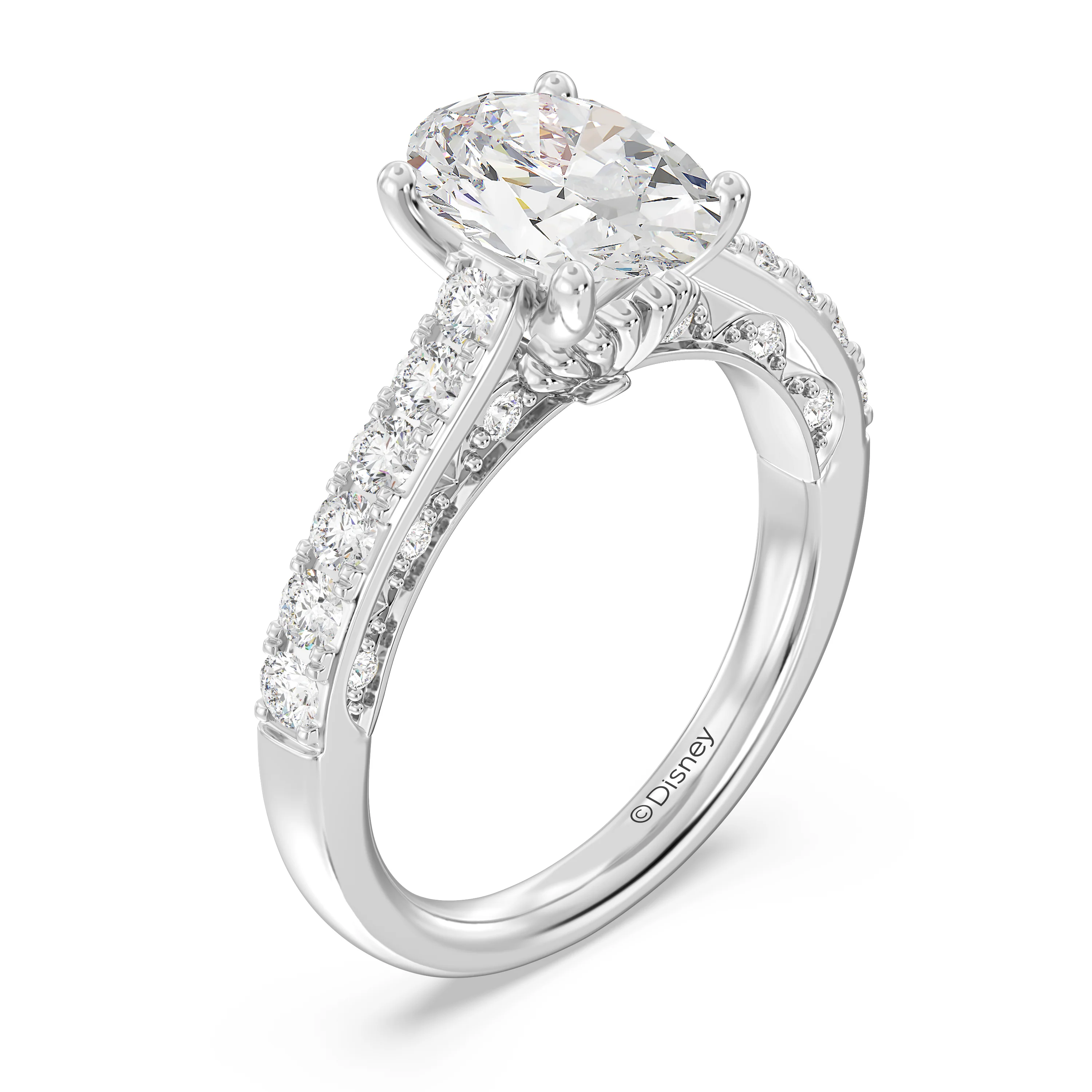 Enchanted Star Lab Grown Diamond 14K Gold Ariel Seashell Engagement Ring - Image 13