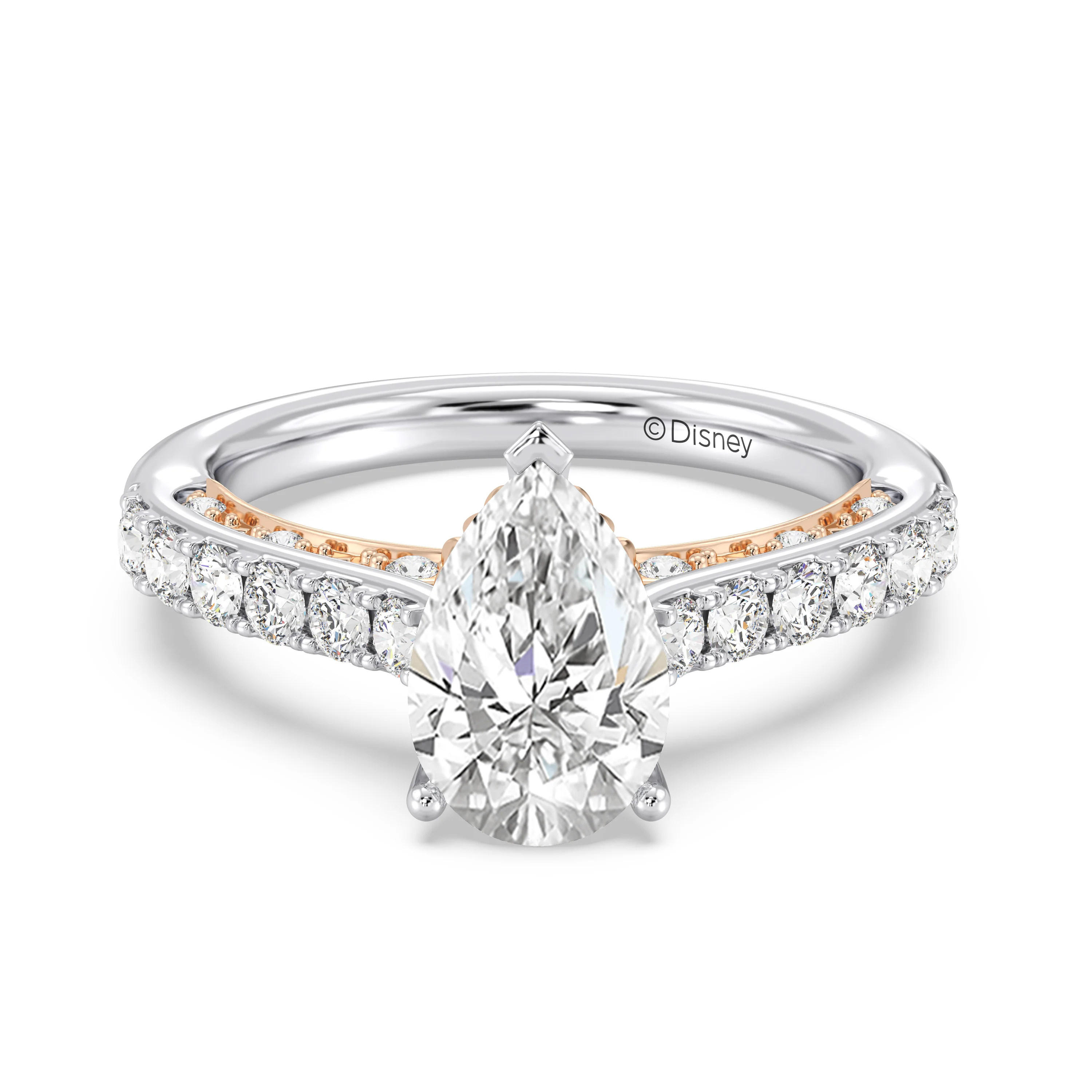Enchanted Star Lab Grown Diamond 14K Gold Ariel Seashell Engagement Ring - Image 2