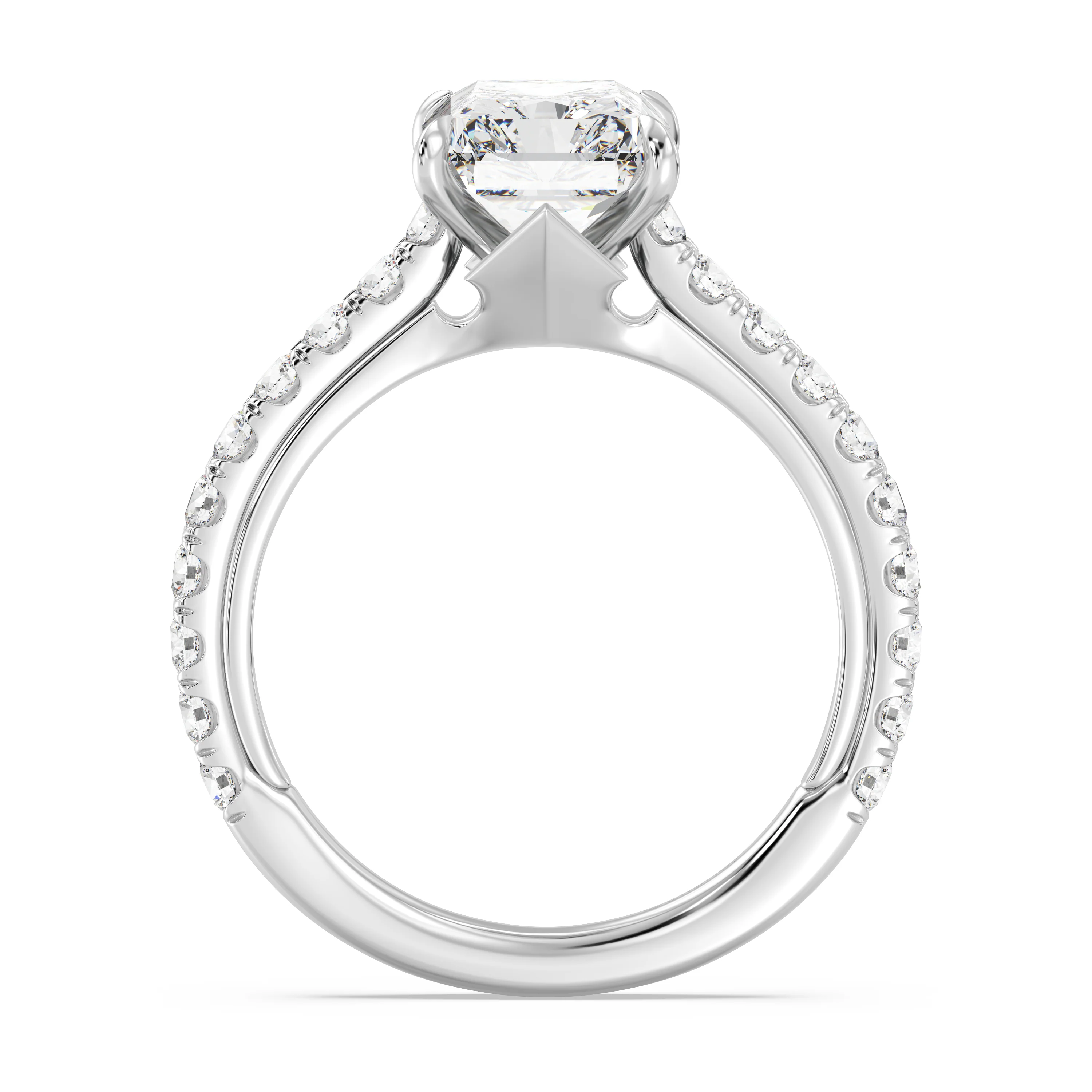 Enchanted Star Lab grown Diamond And 14k Gold Disney Princess Aurora Tiara Pavé Engagement Ring - Image 9