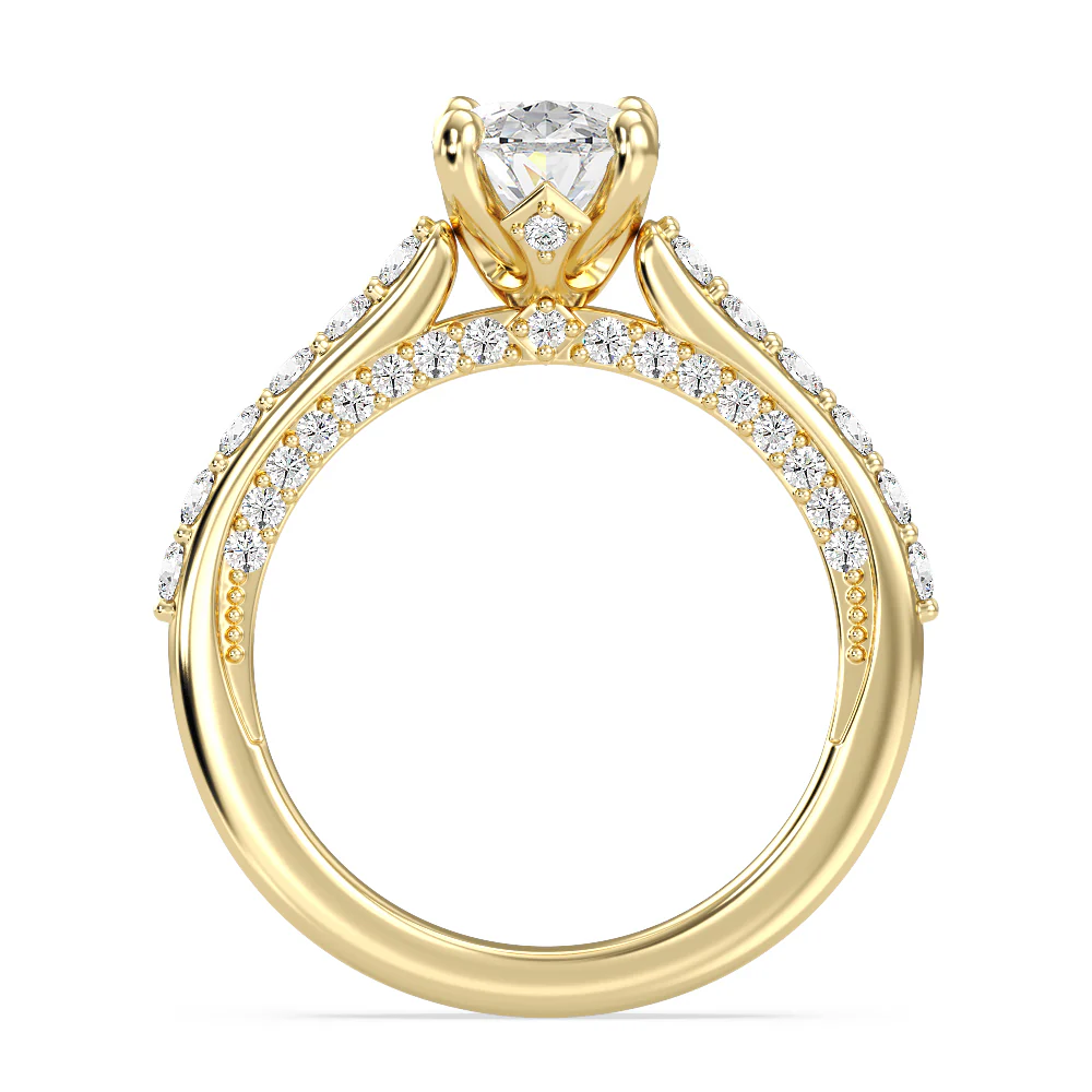 Enchanted Star Lab Grown Diamond 14K Gold Aurora Engagement Ring with Hidden Accent Details - Image 18