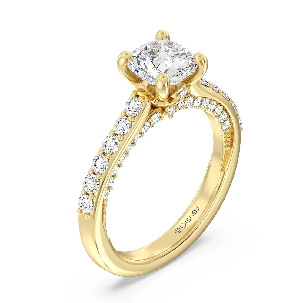 Enchanted Star Lab Grown Diamond 14K Gold Aurora Engagement Ring with Hidden Accent Details - Image 25