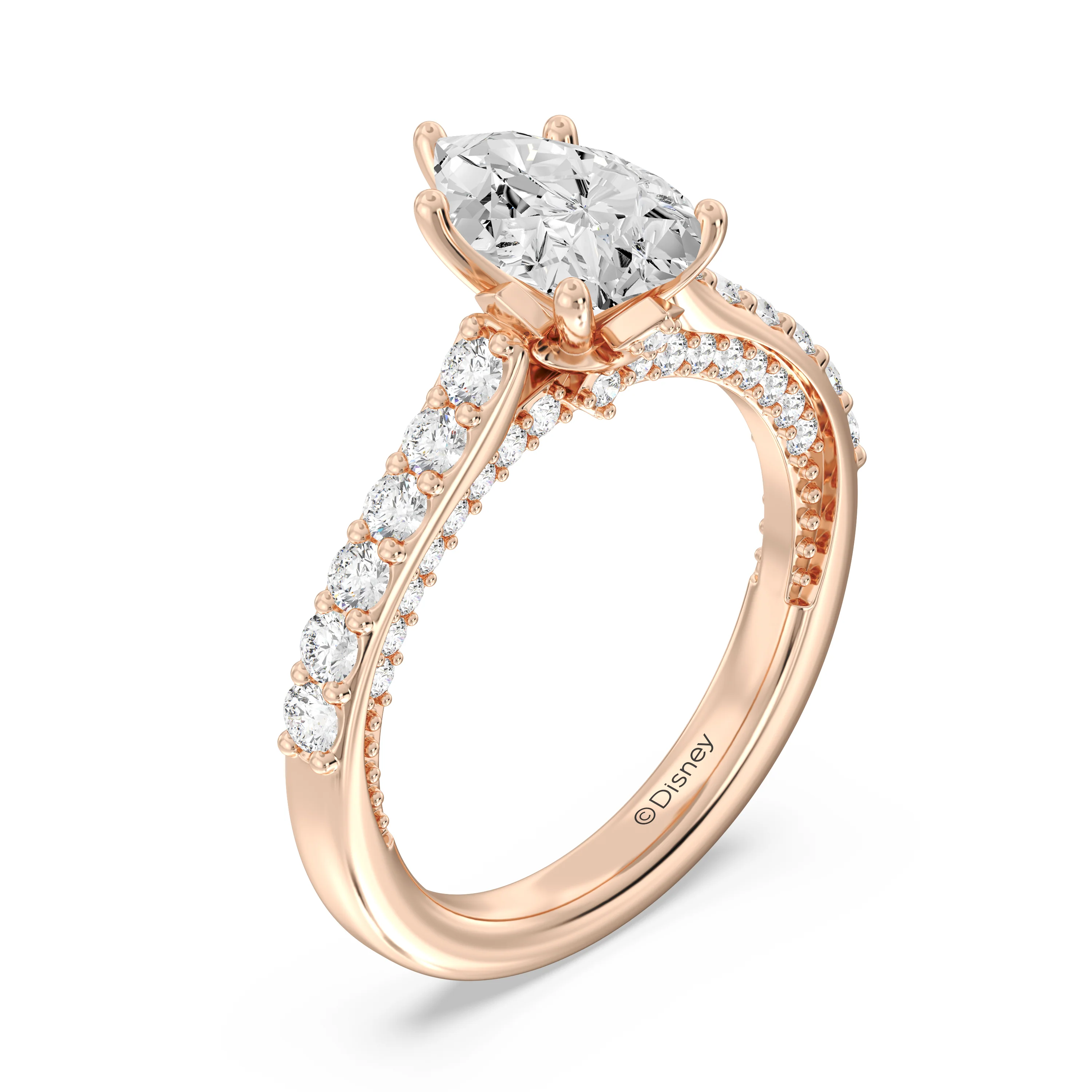 Enchanted Star Lab Grown Diamond 14K Gold Aurora Engagement Ring with Hidden Accent Details - Image 28