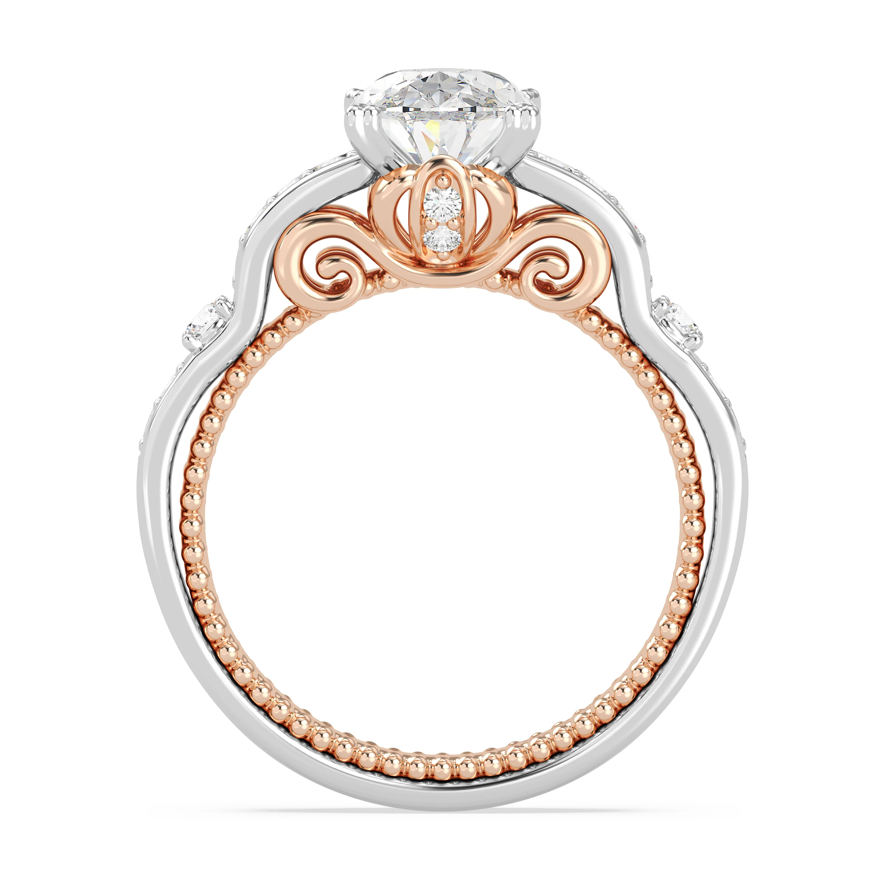 Enchanted Star Lab Grown Diamond 14K Gold Cinderella Carriage Engagement Ring - Image 12