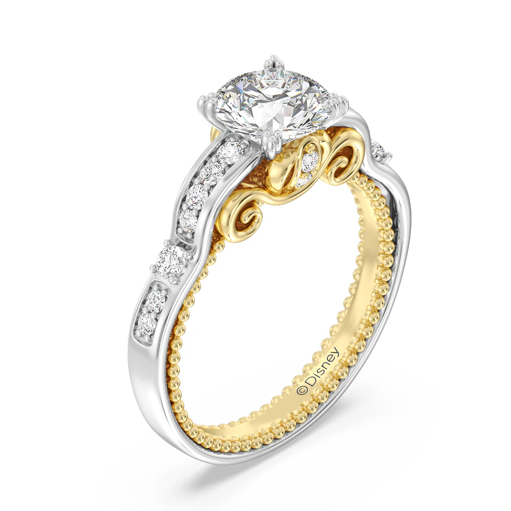 Enchanted Star Lab Grown Diamond 14K Gold Cinderella Carriage Engagement Ring - Image 4