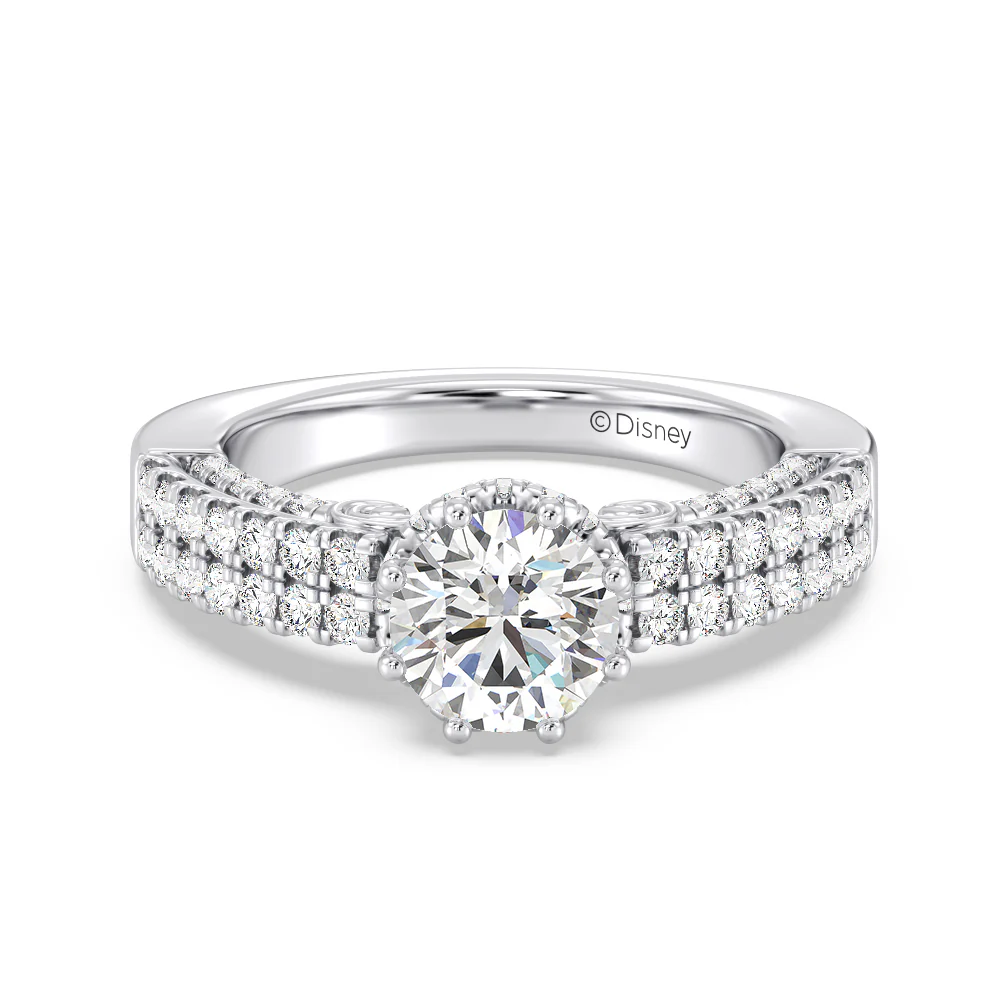 Enchanted Star Lab Grown Diamond 14K Gold Cinderella Double Shank Engagement Ring - Image 2