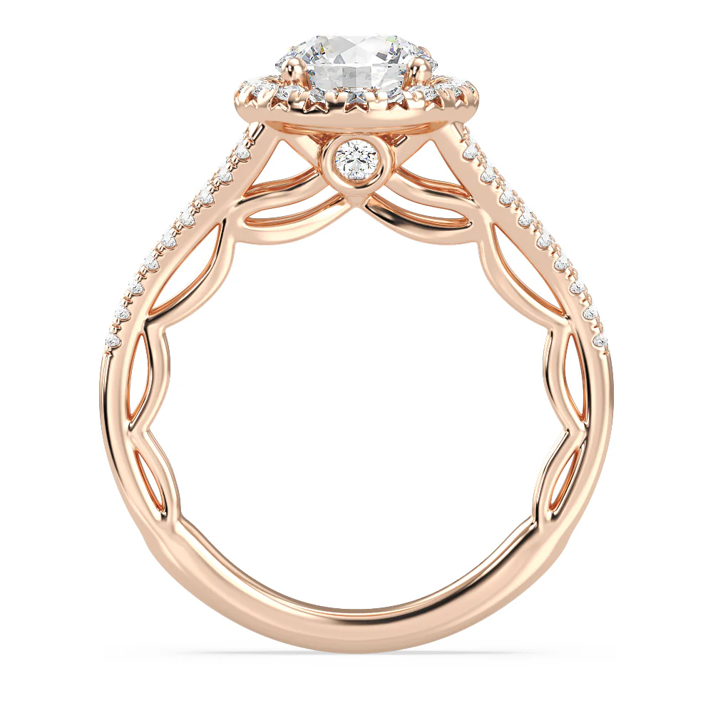 Enchanted Star Lab Grown Diamond 14K Gold Cinderella Engagement Ring Set - Image 4