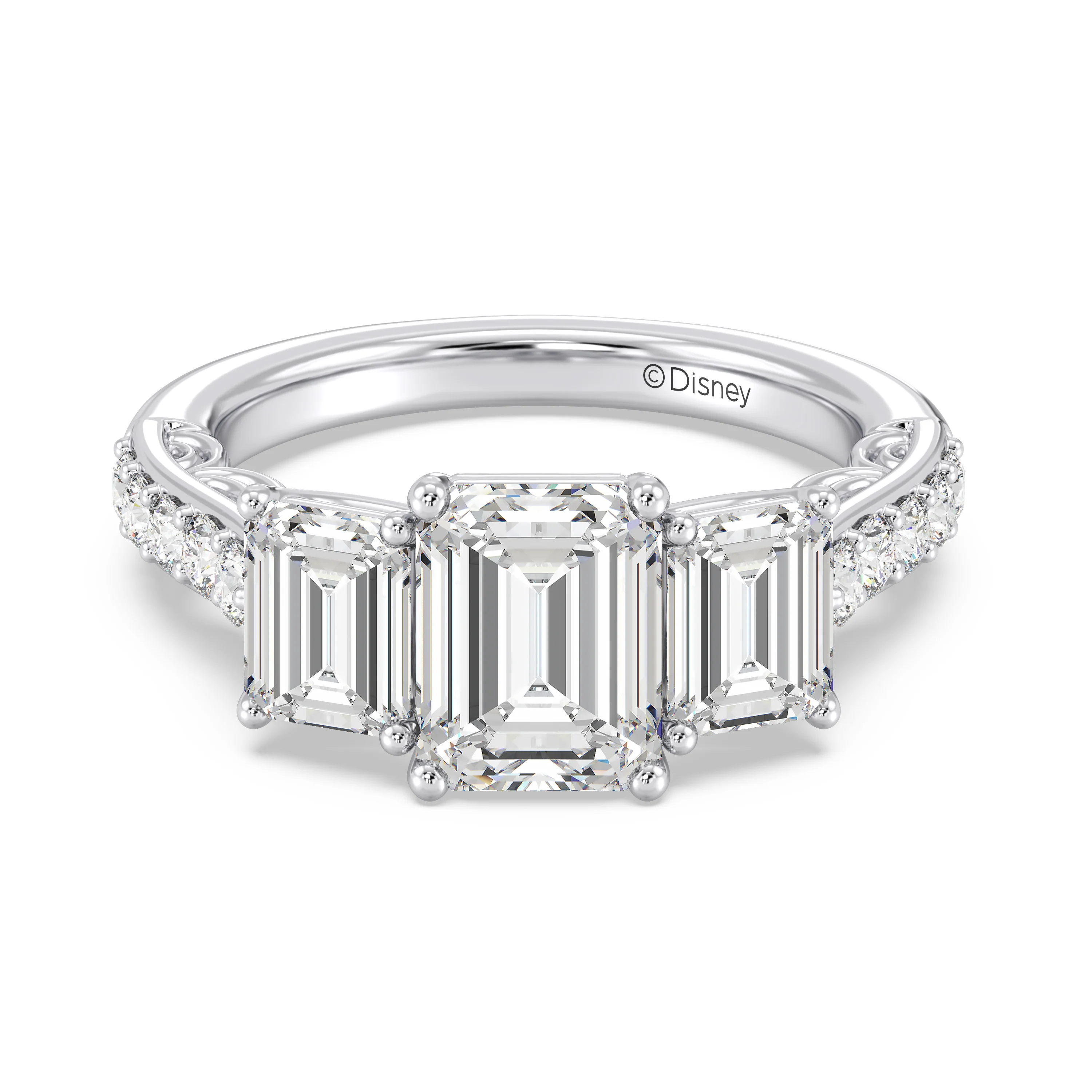 Enchanted Star Lab Grown Diamond 14K Gold Cinderella Three Stone Engagement Ring - Image 20
