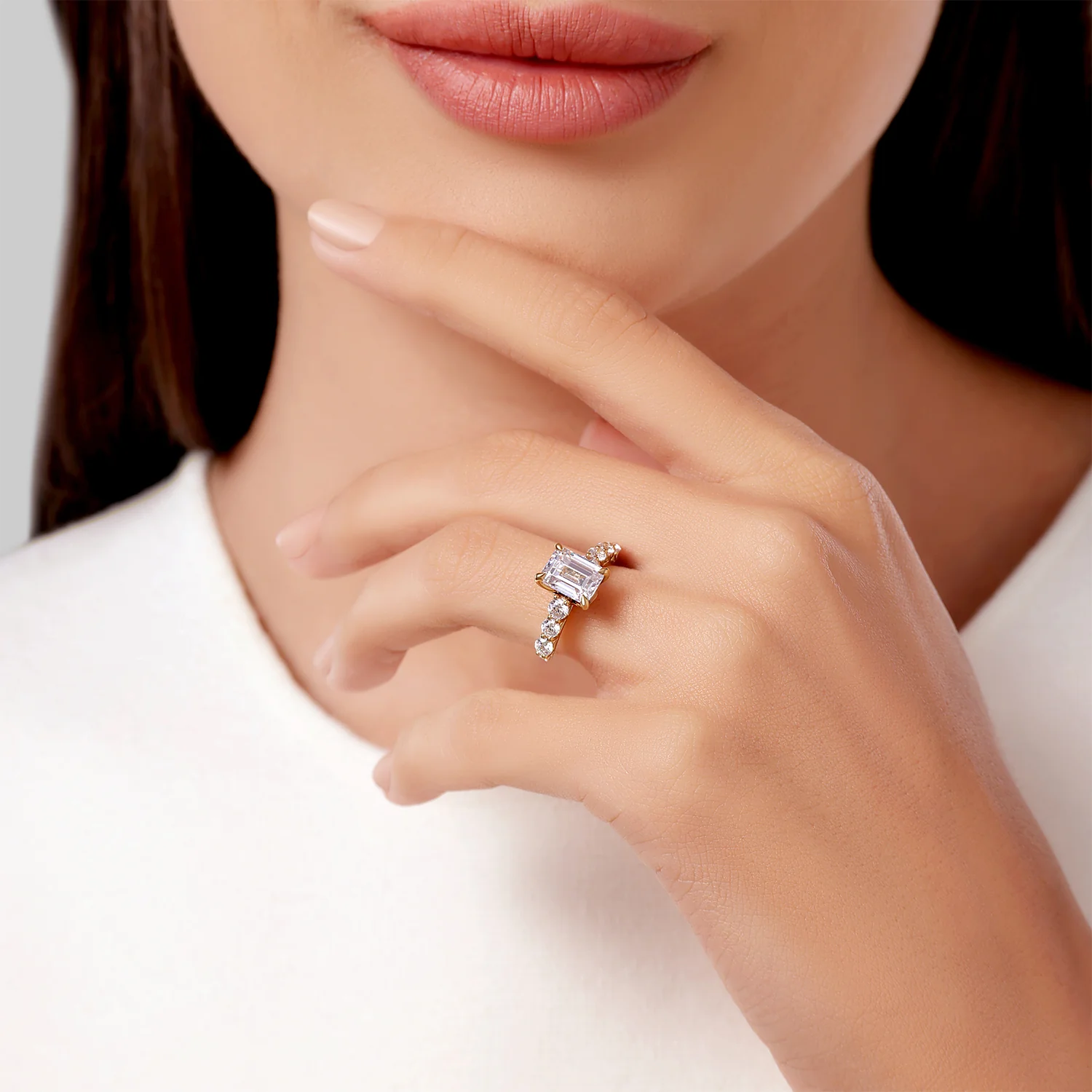 Enchanted Star Lab Grown Diamond 14K Gold Elsa Engagement Ring - Image 10