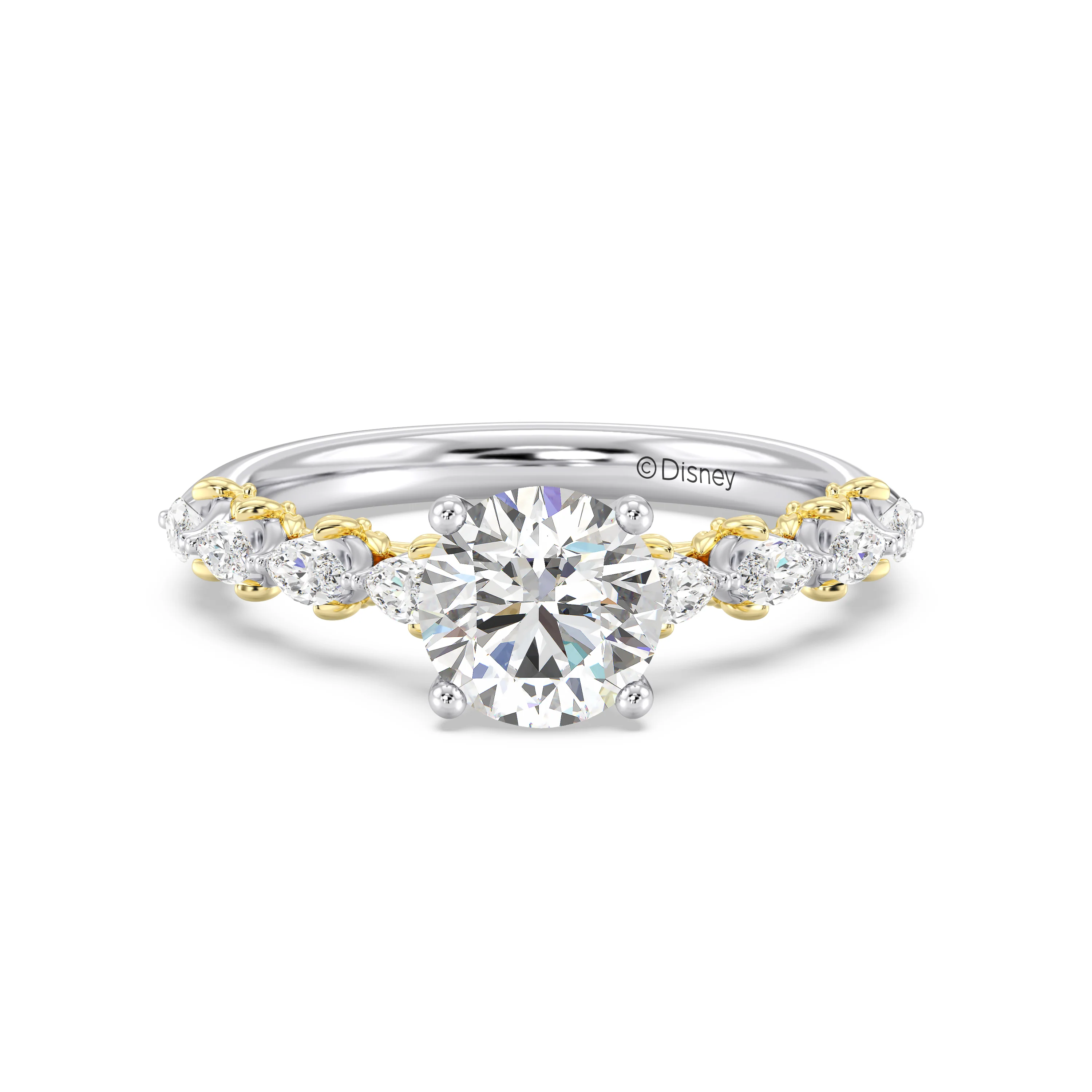 Enchanted Star Lab Grown Diamond 14K Gold Rapunzel Magic Flower Engagement Ring - Image 26