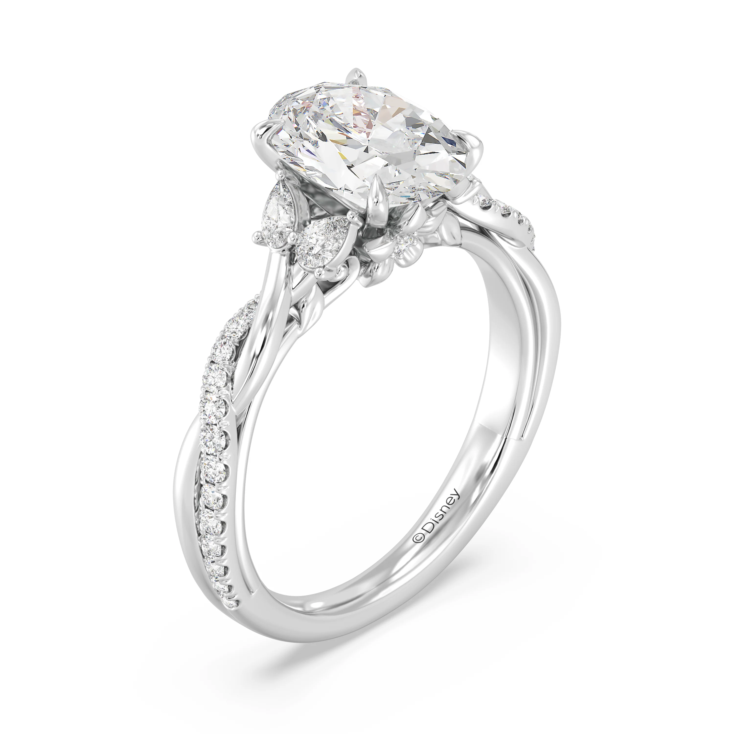 Enchanted Star Lab Grown Diamond And 14K Gold Disney Princess Rapunzel Twist Engagement Ring - Image 13