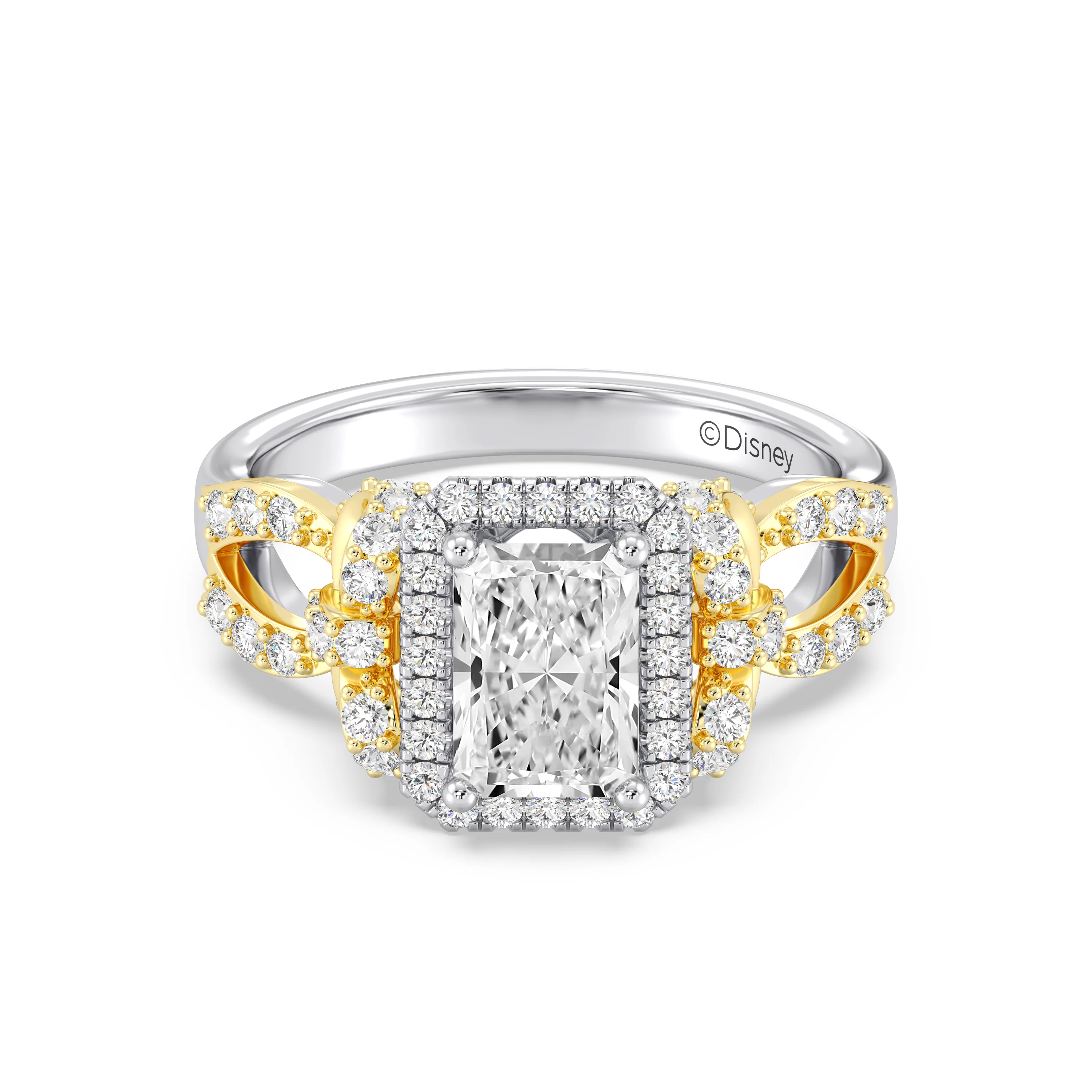 Enchanted Star Lab Grown Diamond 14K Gold Snow White Halo Engagement Ring - Image 20