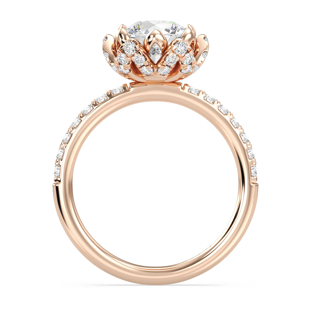 Enchanted Star Lab Grown Diamond 14K Gold Tiana Water Lily Engagement Ring - Image 9