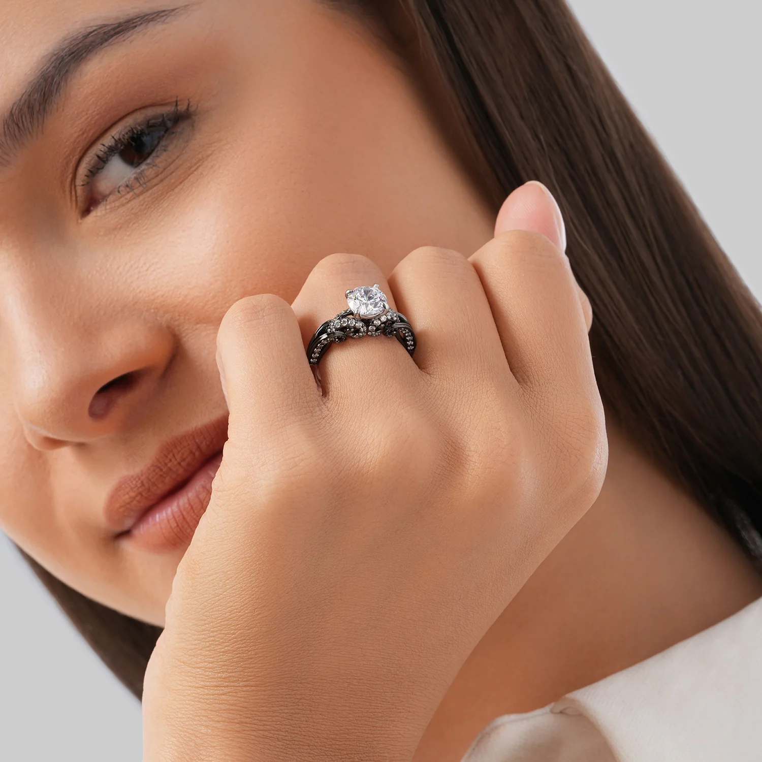 Enchanted Star Lab Grown Diamond 14K Gold Ursula Engagement Ring - Image 11
