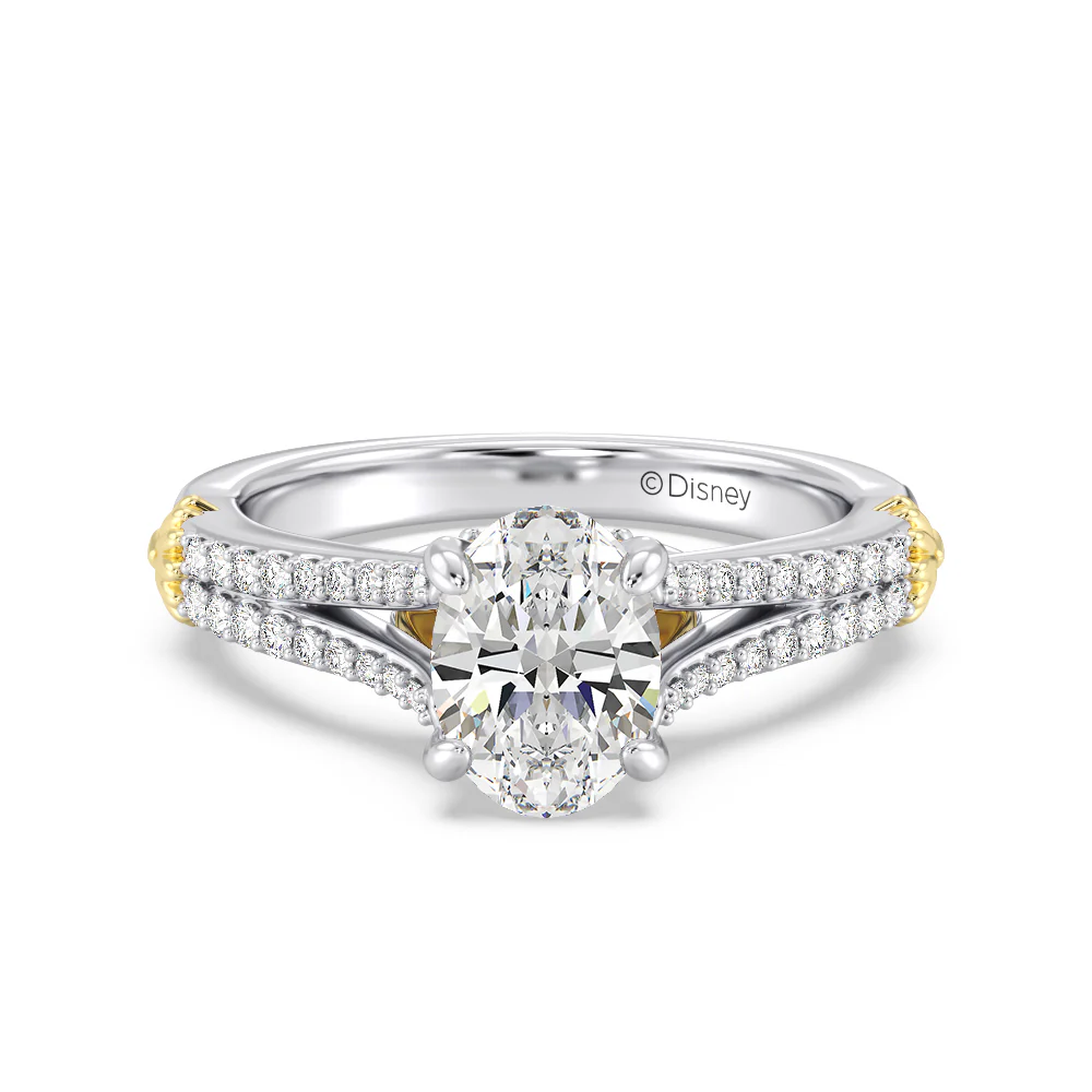 Enchanted Star Lab Grown Diamond 14K Gold Ariel Mermaid Fin Engagement Ring - Image 11