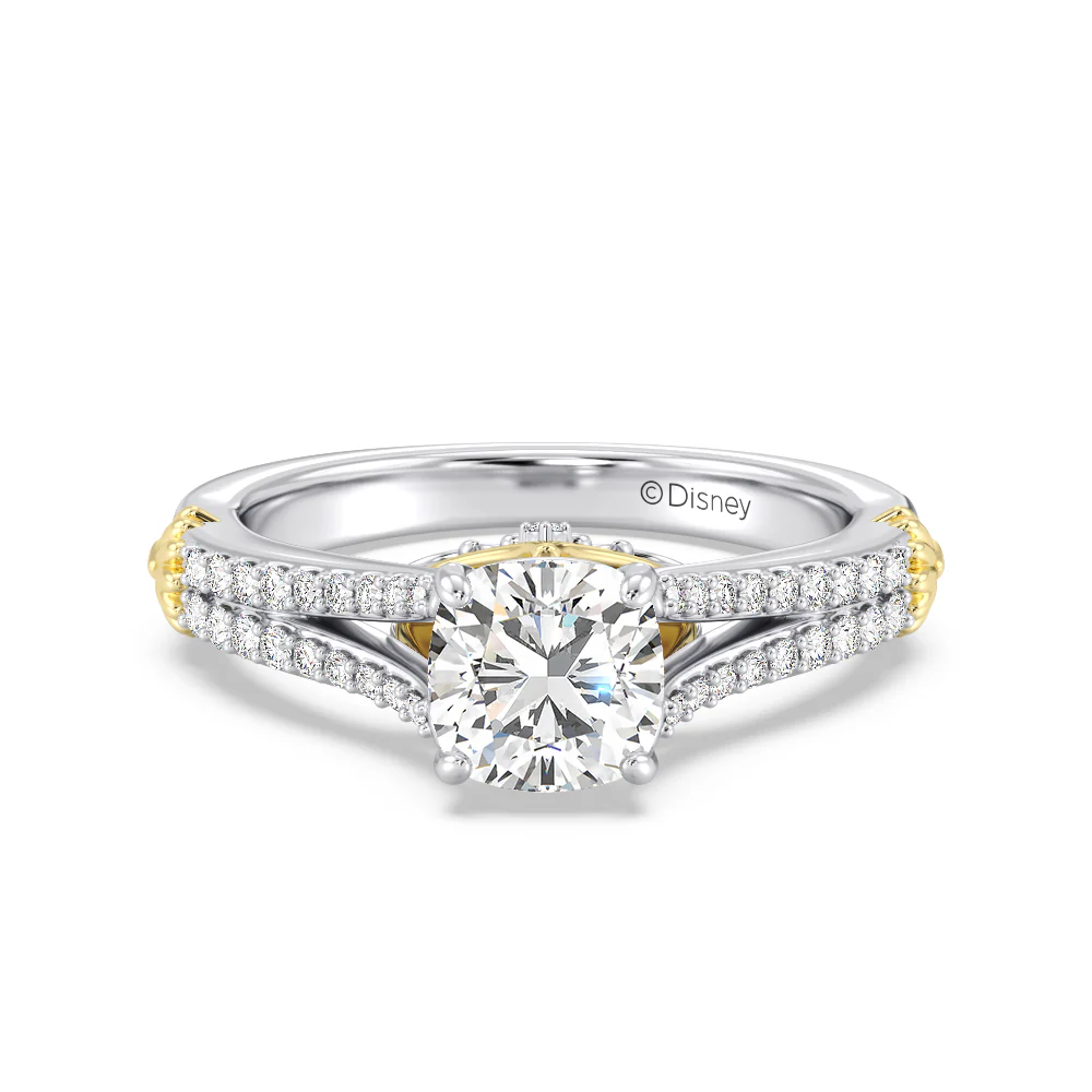 Enchanted Star Lab Grown Diamond 14K Gold Ariel Mermaid Fin Engagement Ring - Image 17