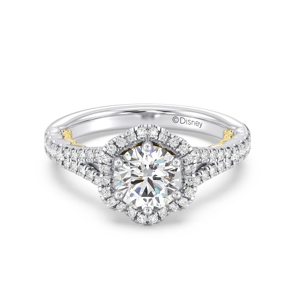 Enchanted Star Lab Grown Diamond 14K Gold Ariel Halo Engagement Ring - Image 5