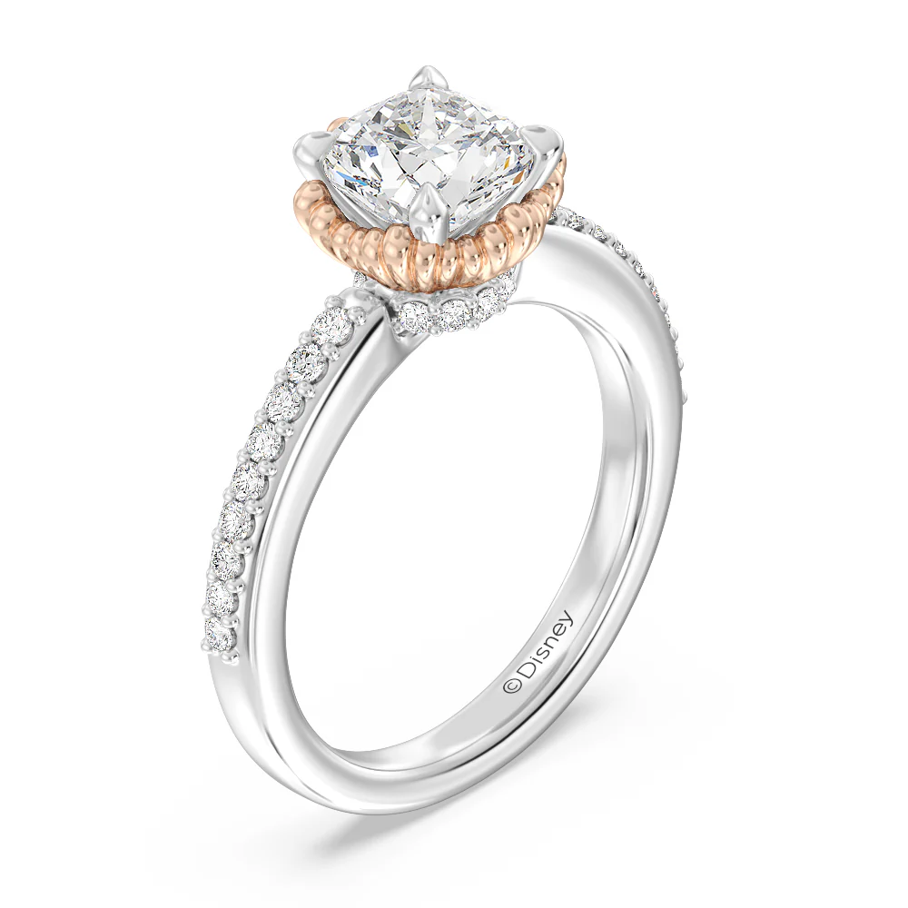 Enchanted Star Lab Grown Diamond 14K Gold Ariel Seashell Basket Engagement Ring - Image 16
