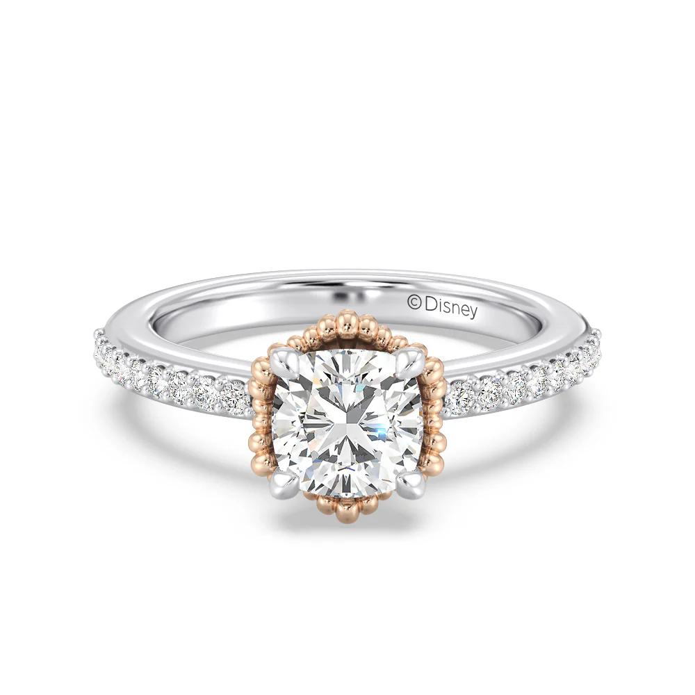 Enchanted Star Lab Grown Diamond 14K Gold Ariel Seashell Basket Engagement Ring - Image 17