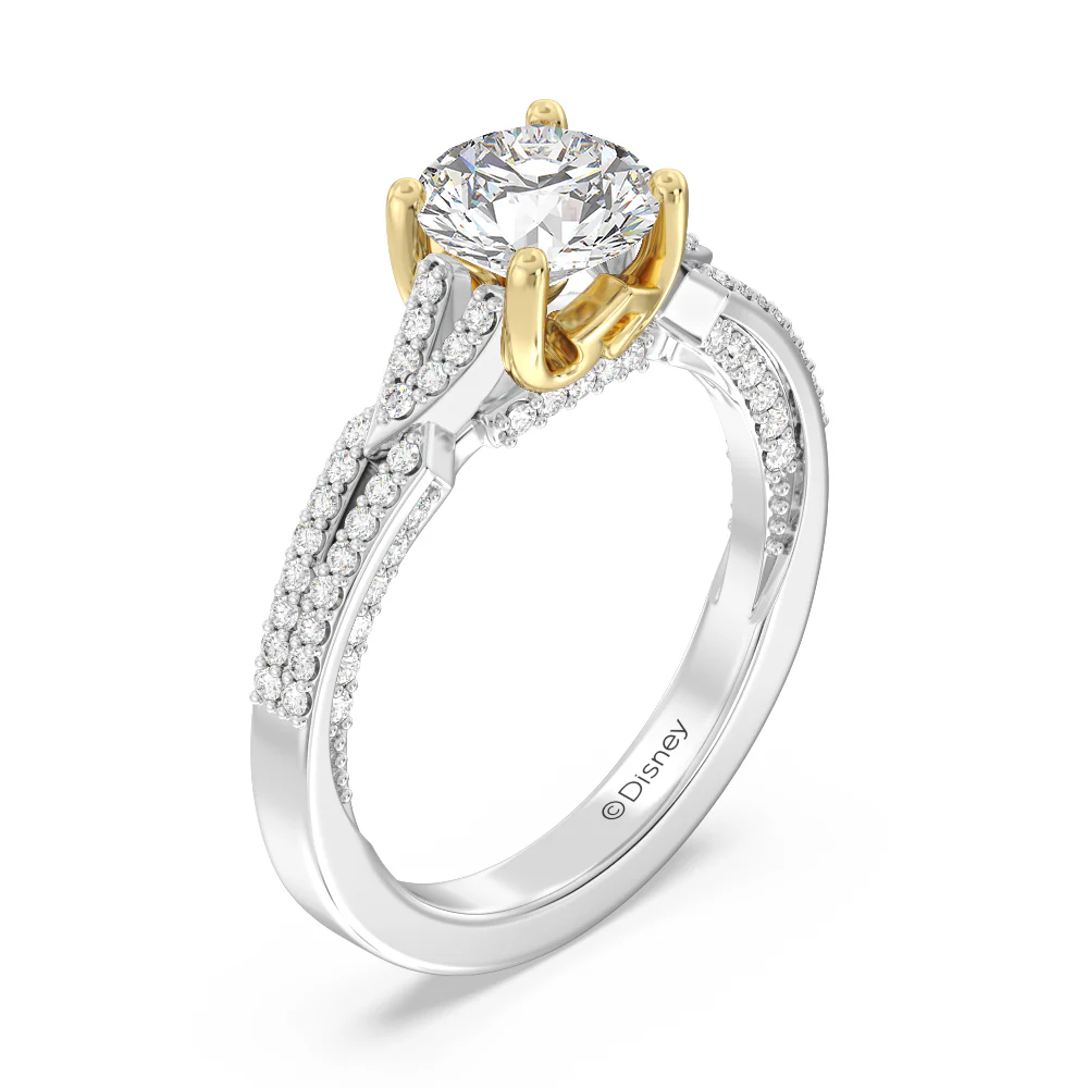 Enchanted Star Lab Grown Diamond 14K Gold Aurora Crown Engagement Ring - Image 4