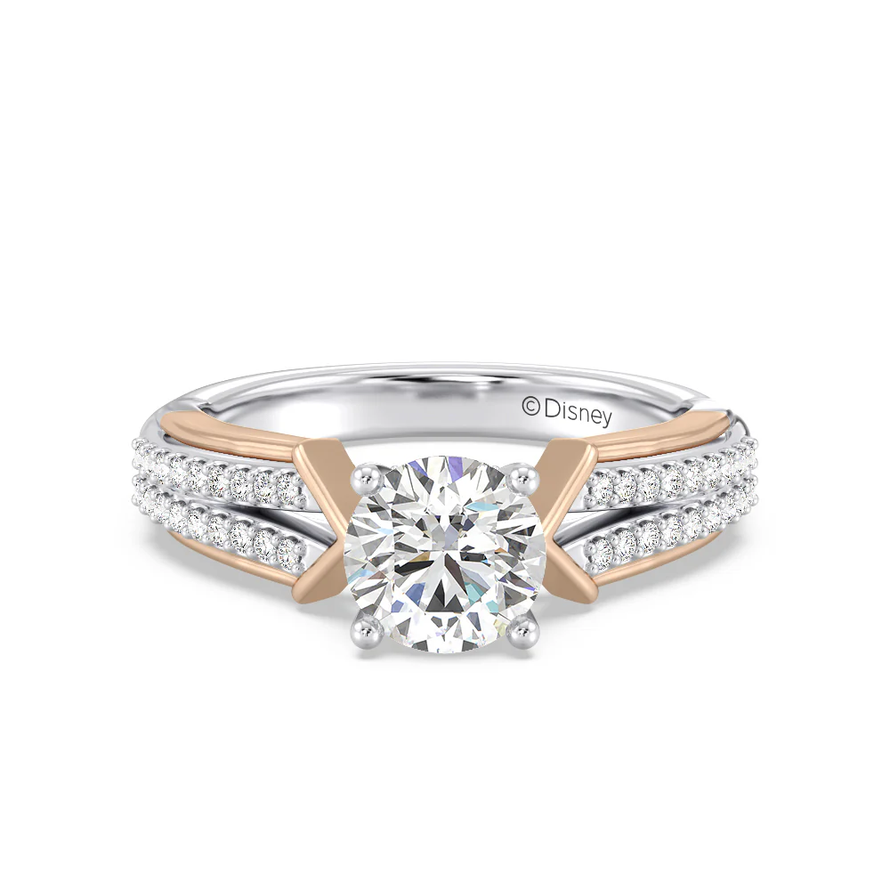 Enchanted Star Lab Grown Diamond 14K Gold Aurora Split Shank Engagement Ring - Image 5