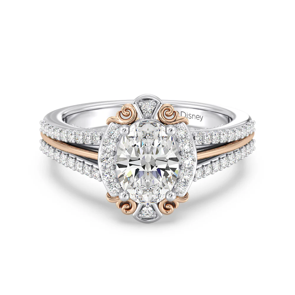 Enchanted Star Lab Grown Diamond 14K Gold Belle Halo Engagement Ring - Image 8