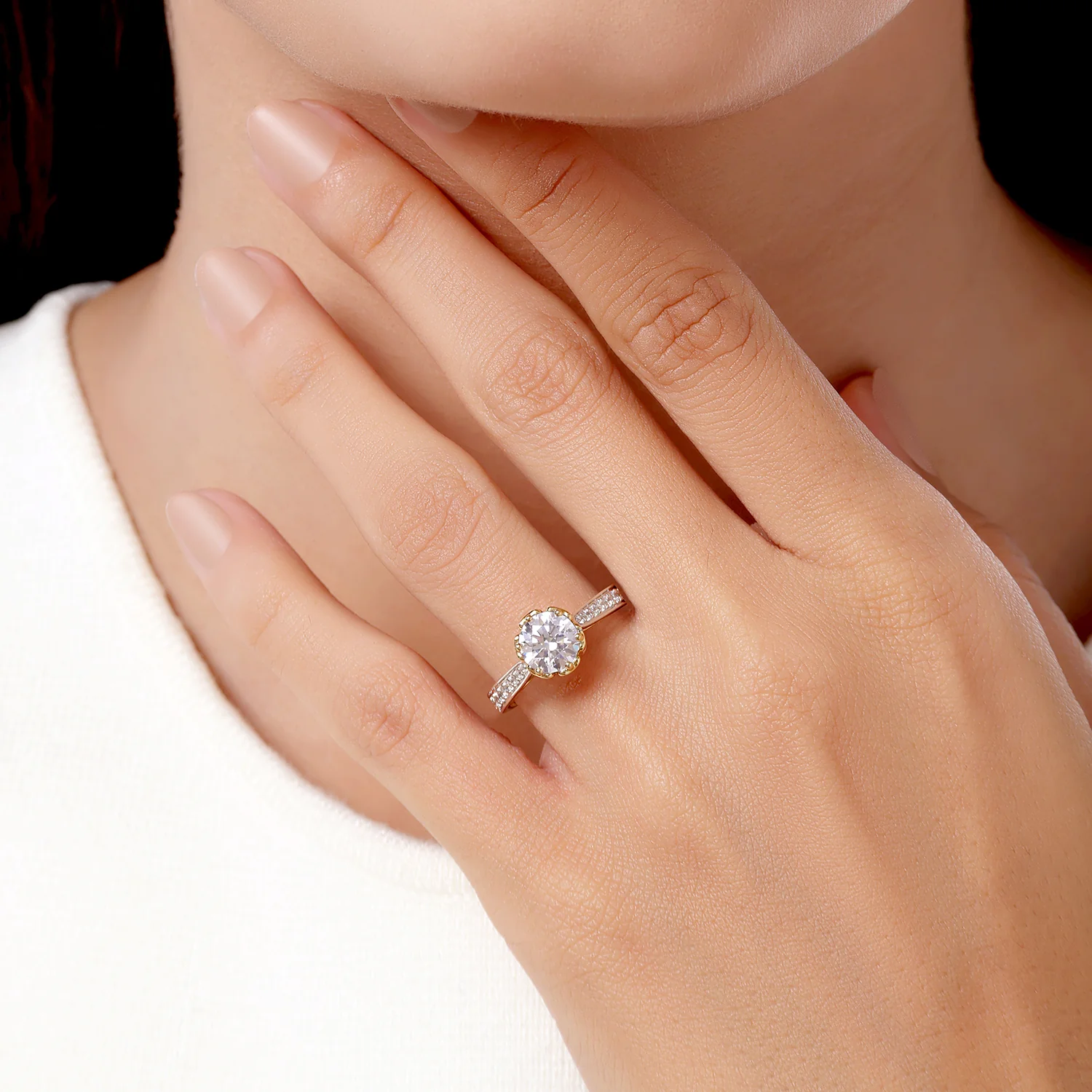 Enchanted Star Lab Grown Diamond Belle Rose Engagement Ring - Image 19