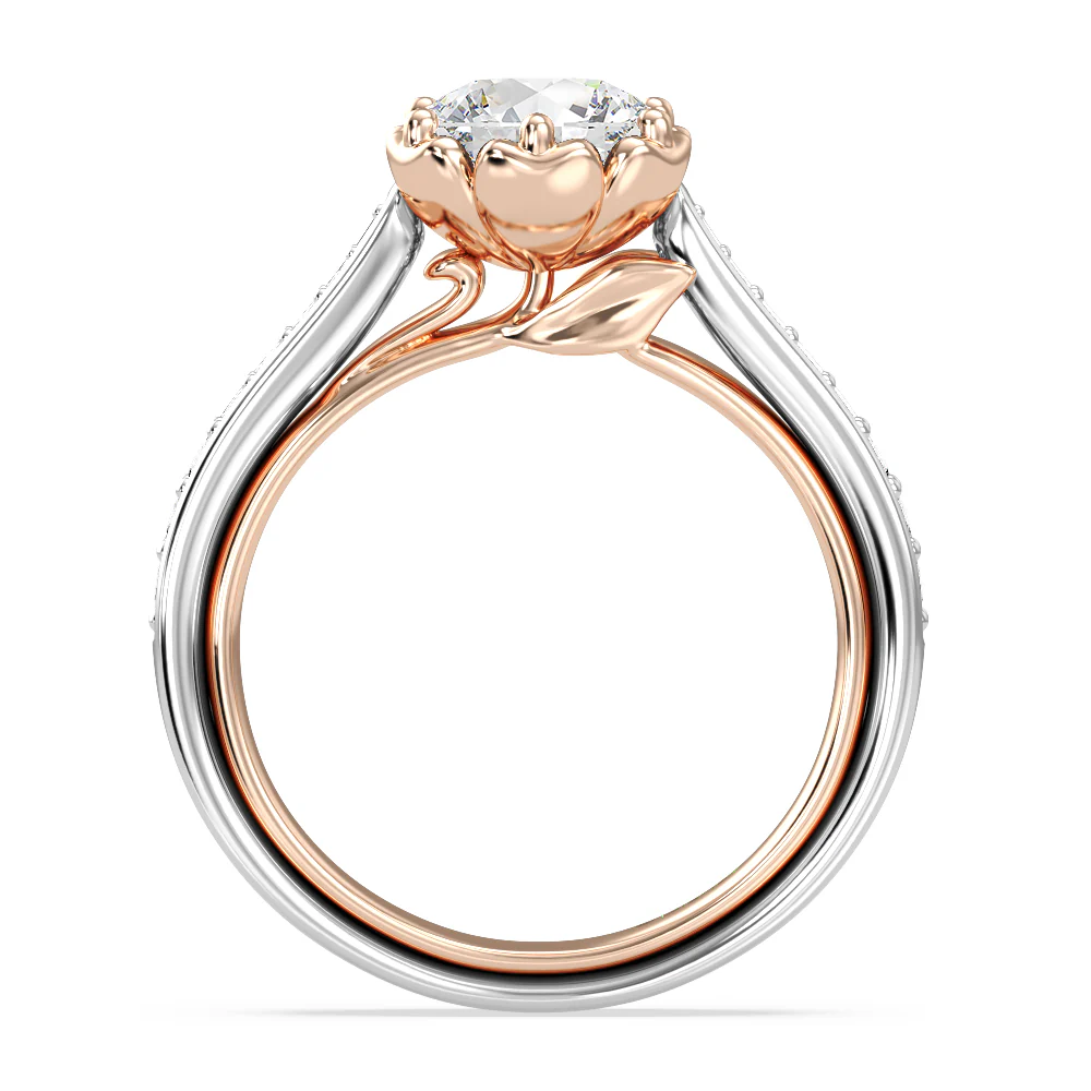 Enchanted Star Lab Grown Diamond Belle Rose Engagement Ring - Image 3