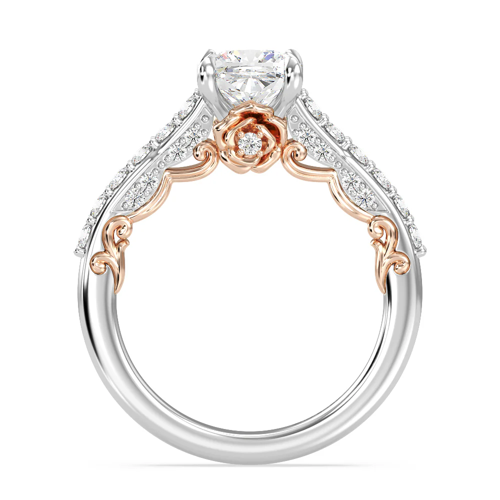 Enchanted Star Lab Grown Diamond 14K Gold Belle Rose Engagement Ring - Image 15