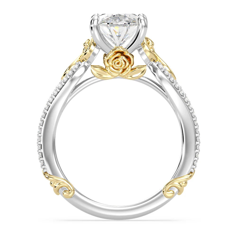 Enchanted Star Lab Grown Diamond 14K Gold Belle Vintage Engagement Ring - Image 12