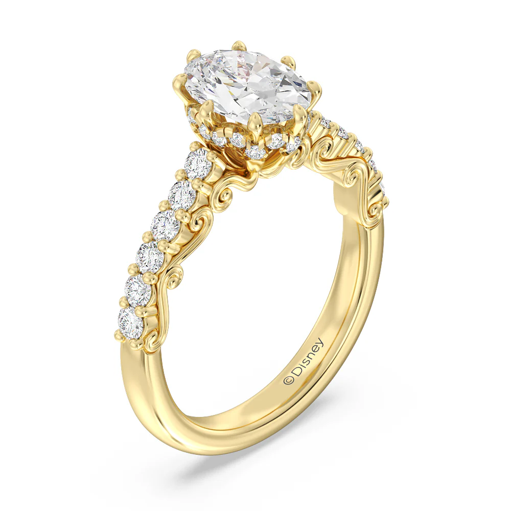 Enchanted Star Lab Grown Diamond 14K Gold Cinderella Filigree Engagement Ring - Image 16