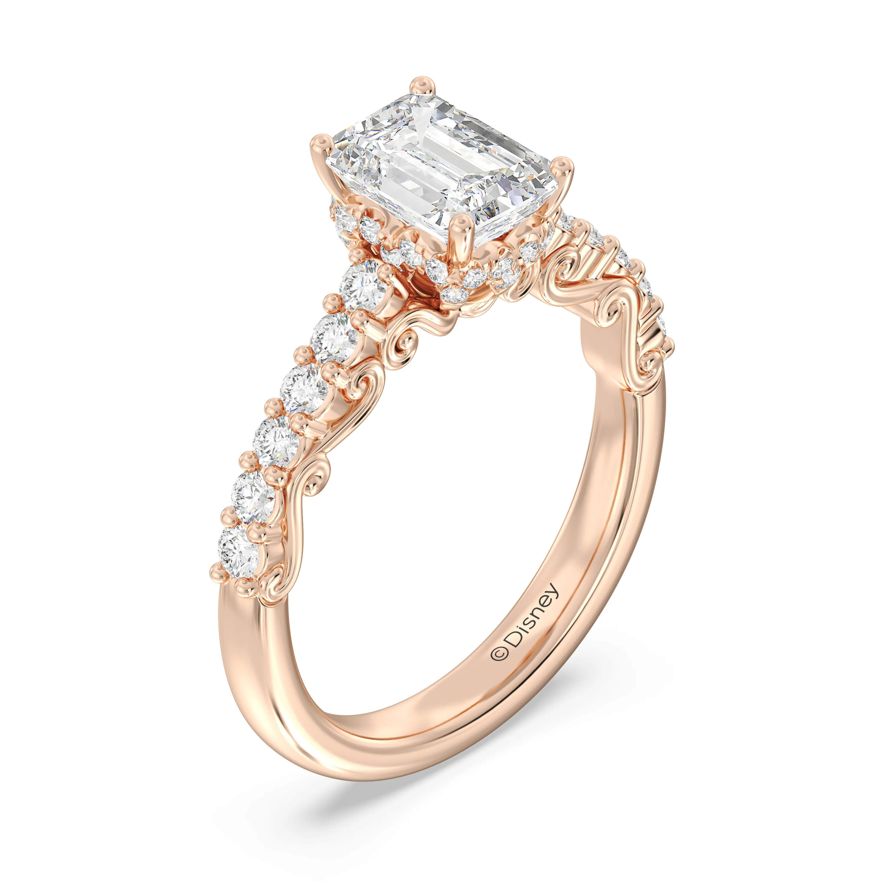 Enchanted Star Lab Grown Diamond 14K Gold Cinderella Filigree Engagement Ring - Image 31