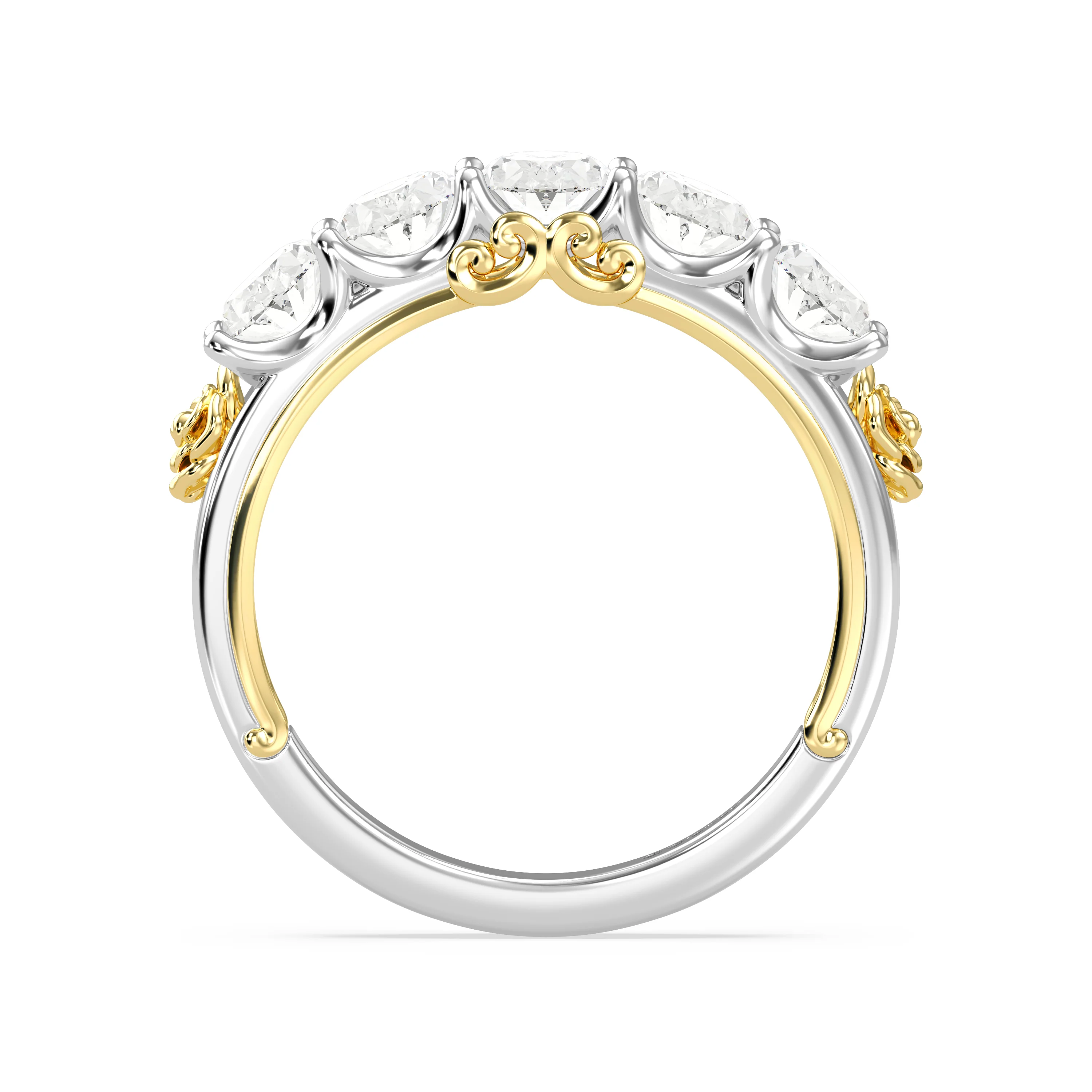 Enchanted Star Lab Grown Diamond Disney’s Belle Five Stone Anniversary Ring - Image 9