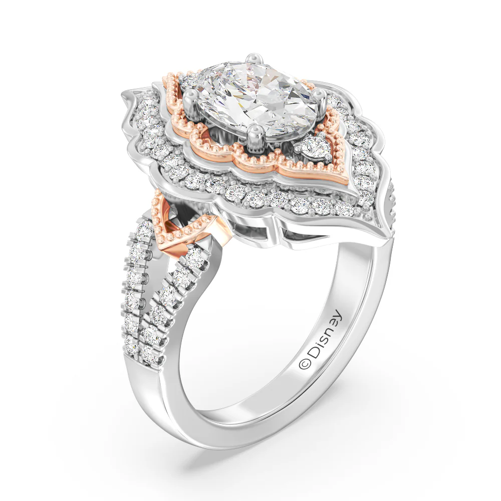 Enchanted Star Lab Grown Diamond Jasmine Arabesque Engagement Ring - Image 5