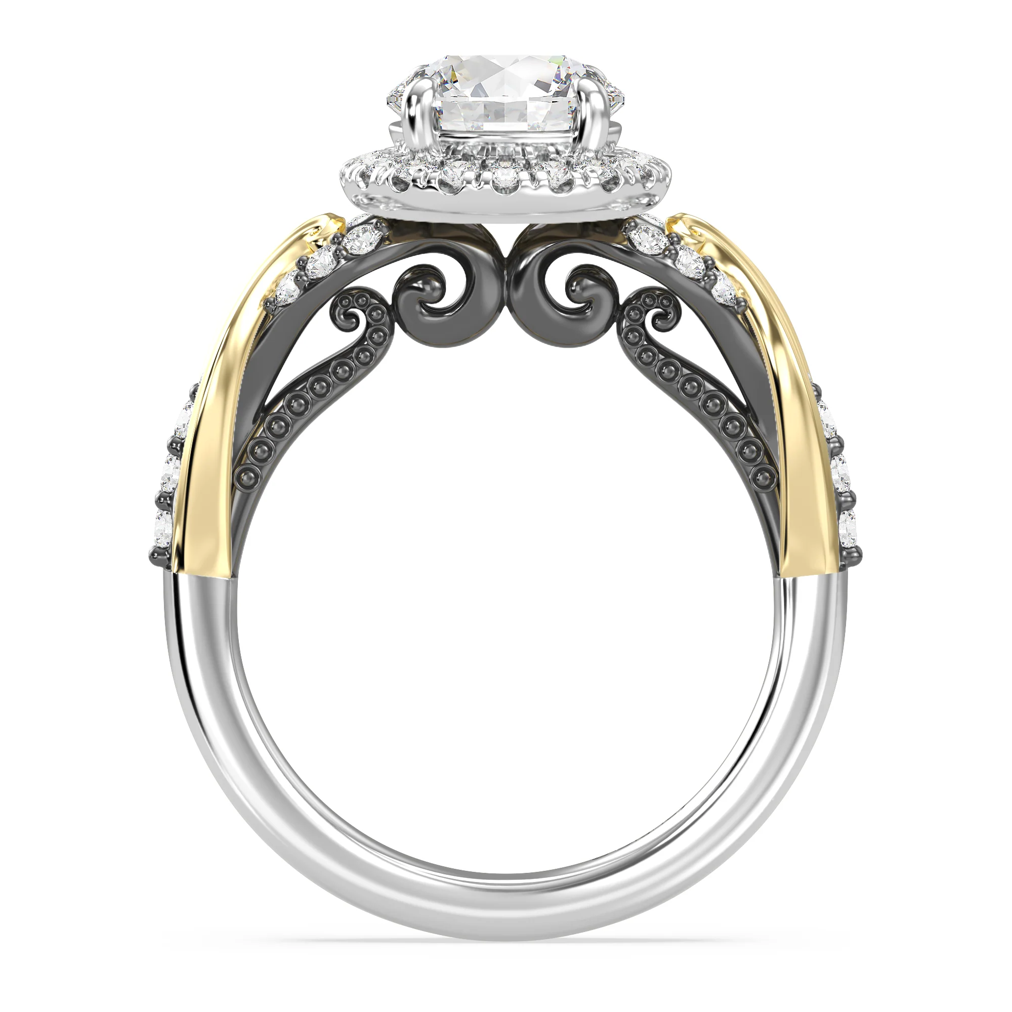 Enchanted Star Lab Grown Diamond 14K Gold Ursula Halo Engagement Ring - Image 12
