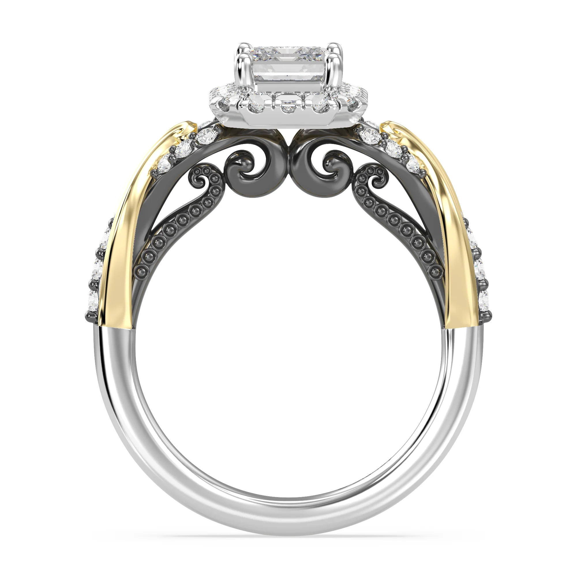 Enchanted Star Lab Grown Diamond 14K Gold Ursula Halo Engagement Ring - Image 18