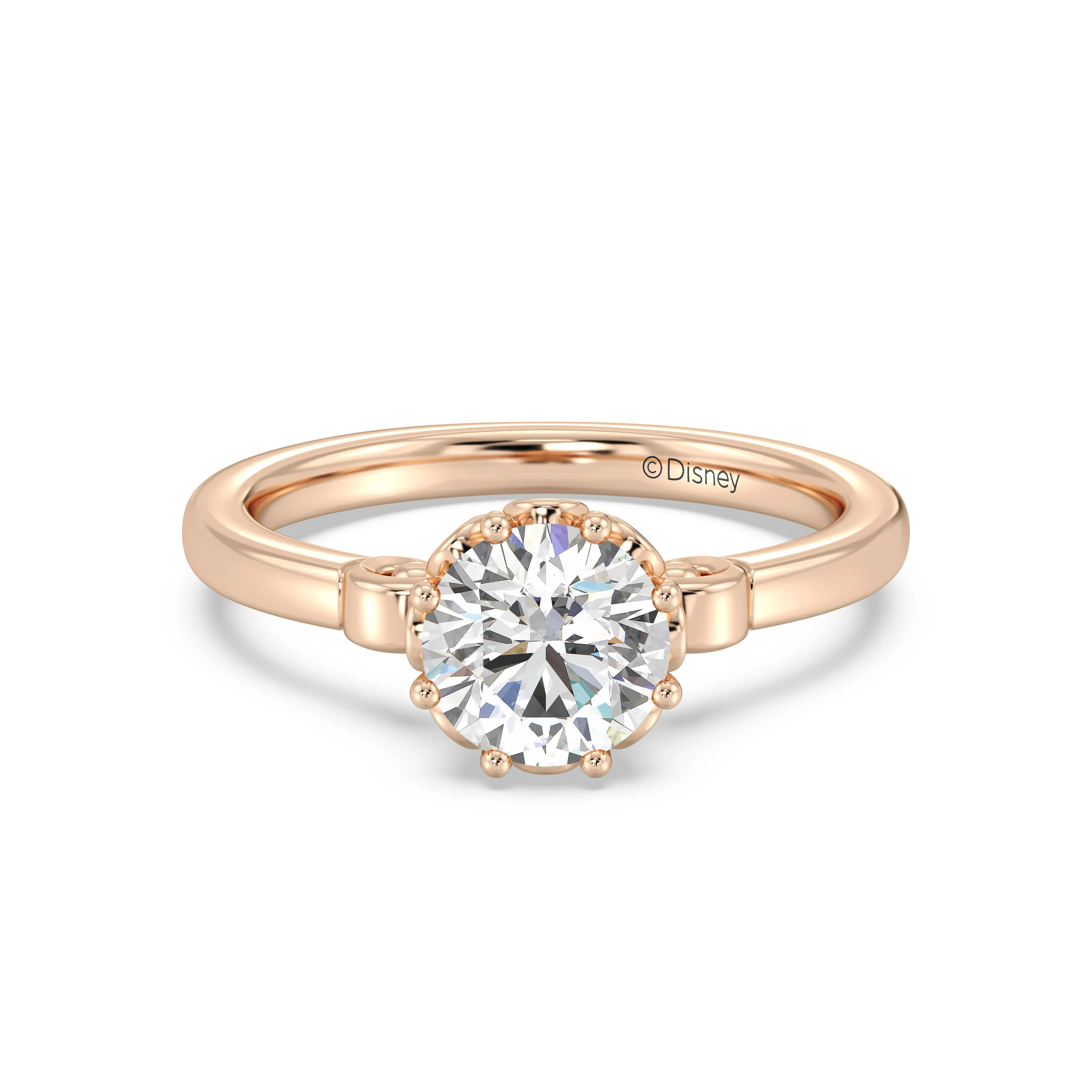 Enchanted Star Lab Grown Diamond With 14K Gold, Disney’s Cinderella Solitaire Carriage Engagement Ring - Image 2