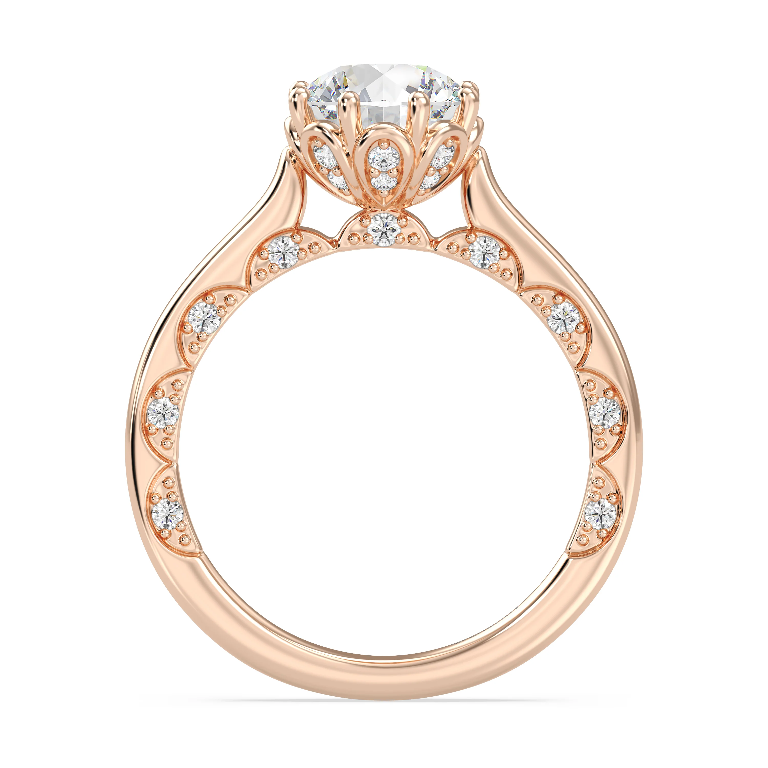 Enchanted Star Lab Grown Diamond With 14K Gold, Disney’s Cinderella Solitaire Engagement Ring - Image 3