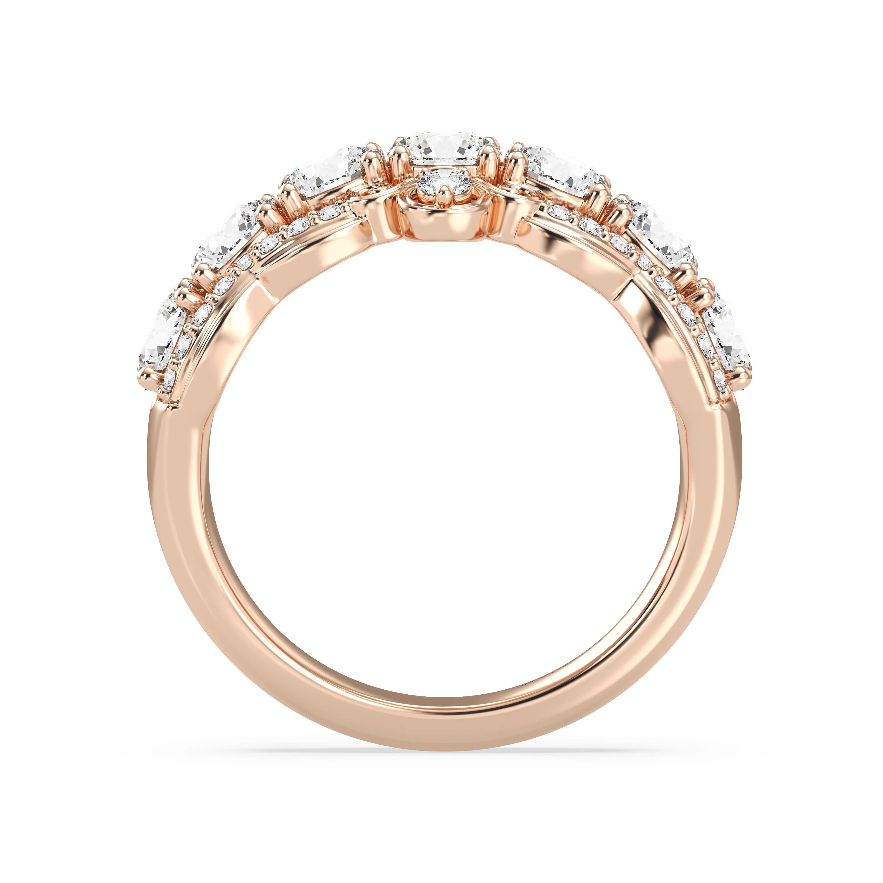 Enchanted Star Lab Grown Diamonds Cinderella Anniversary Band - Image 9